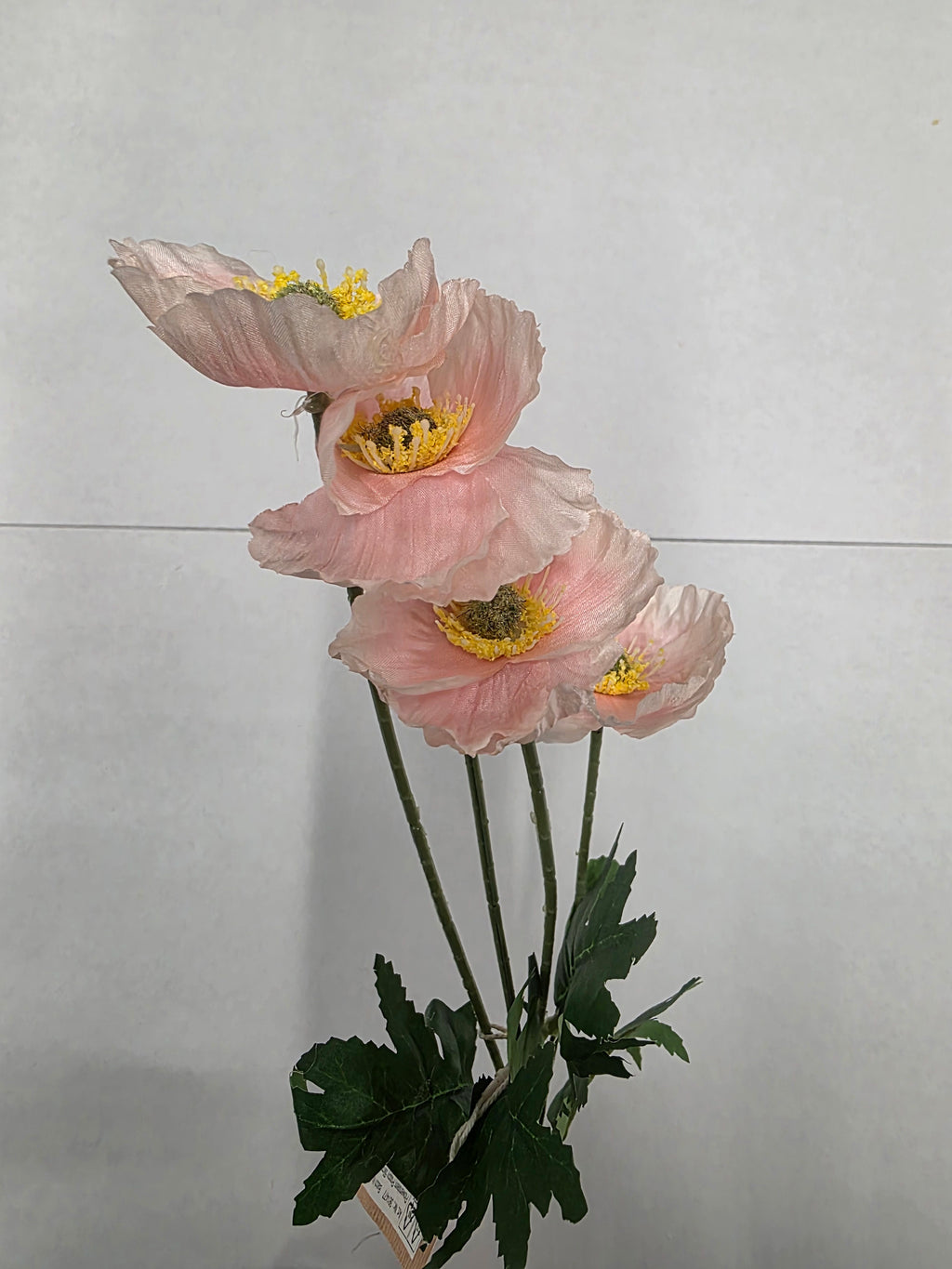 Artificial Poppy Light Pink 59cm (Pack of 4)