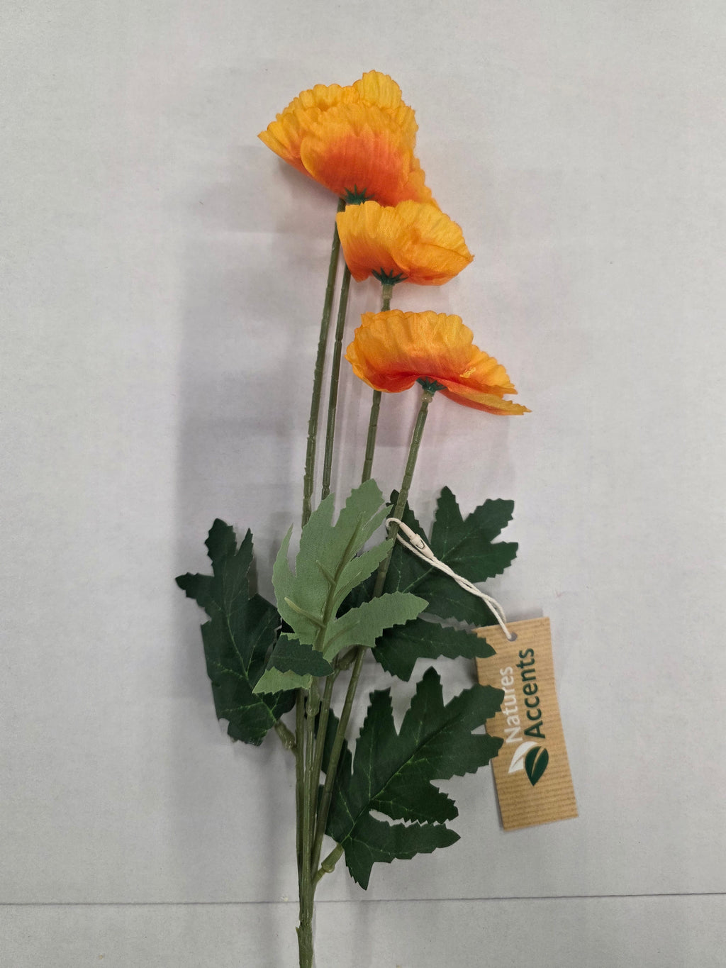 Artificial Poppy orange 59cm (Pack of 4)