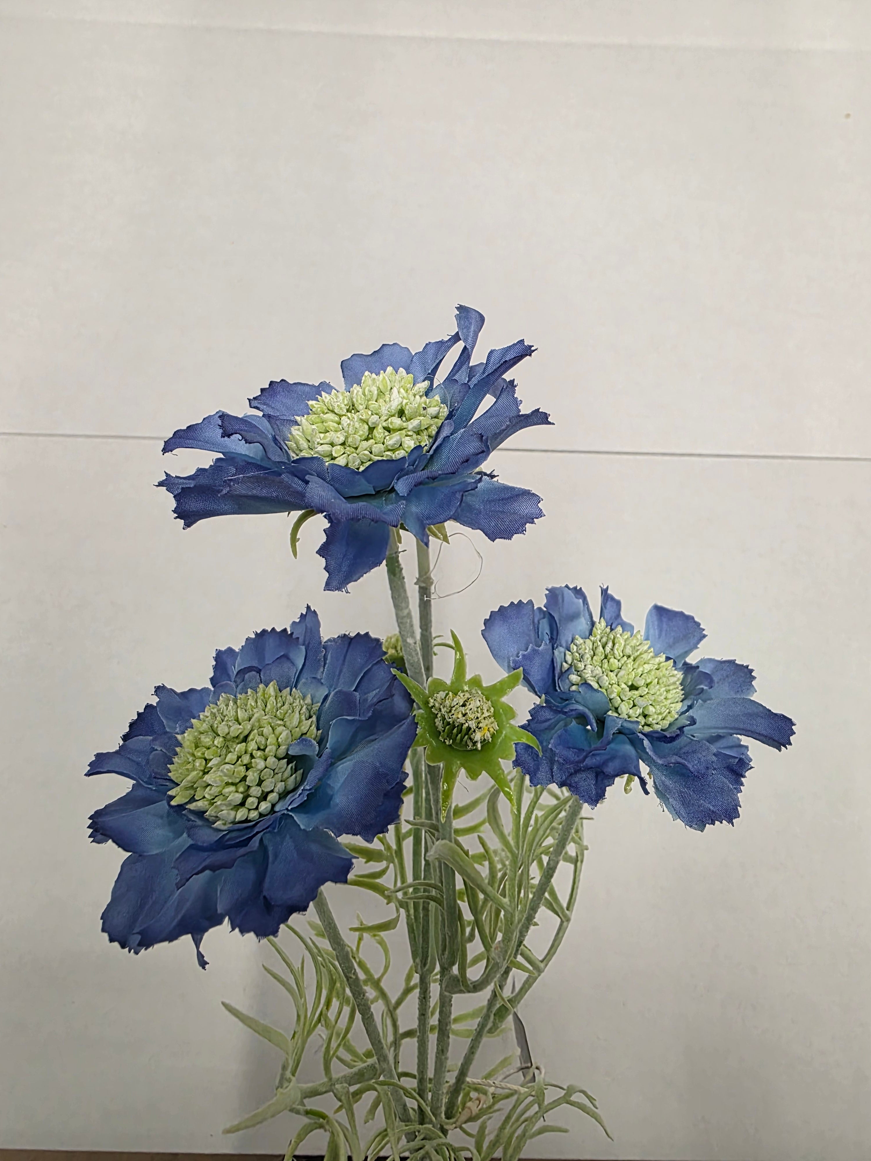 Artificial Scabiosa Blue 60cm (Pack of 2)