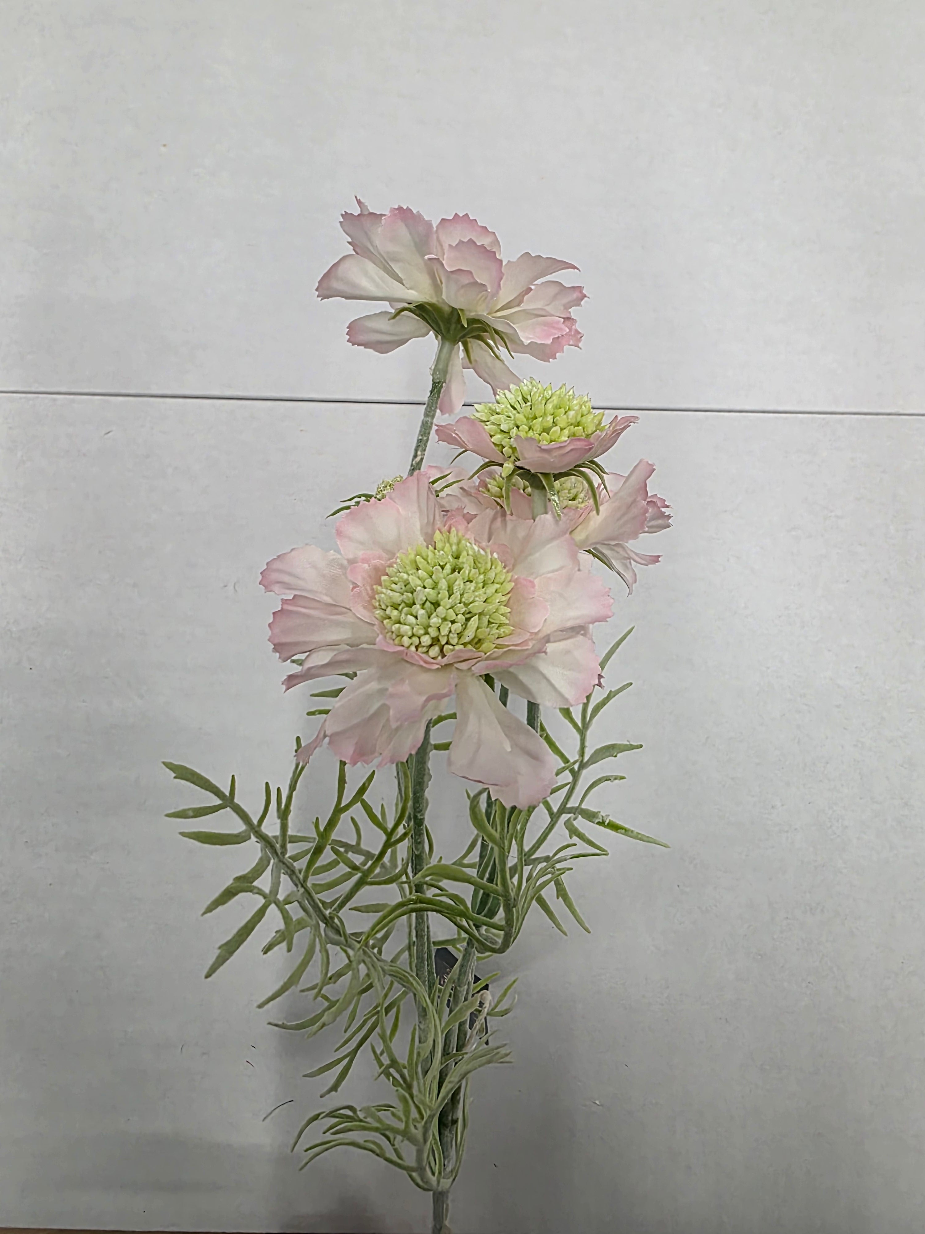 Artificial Scabiosa Light Pink 60cm (Pack of 2)