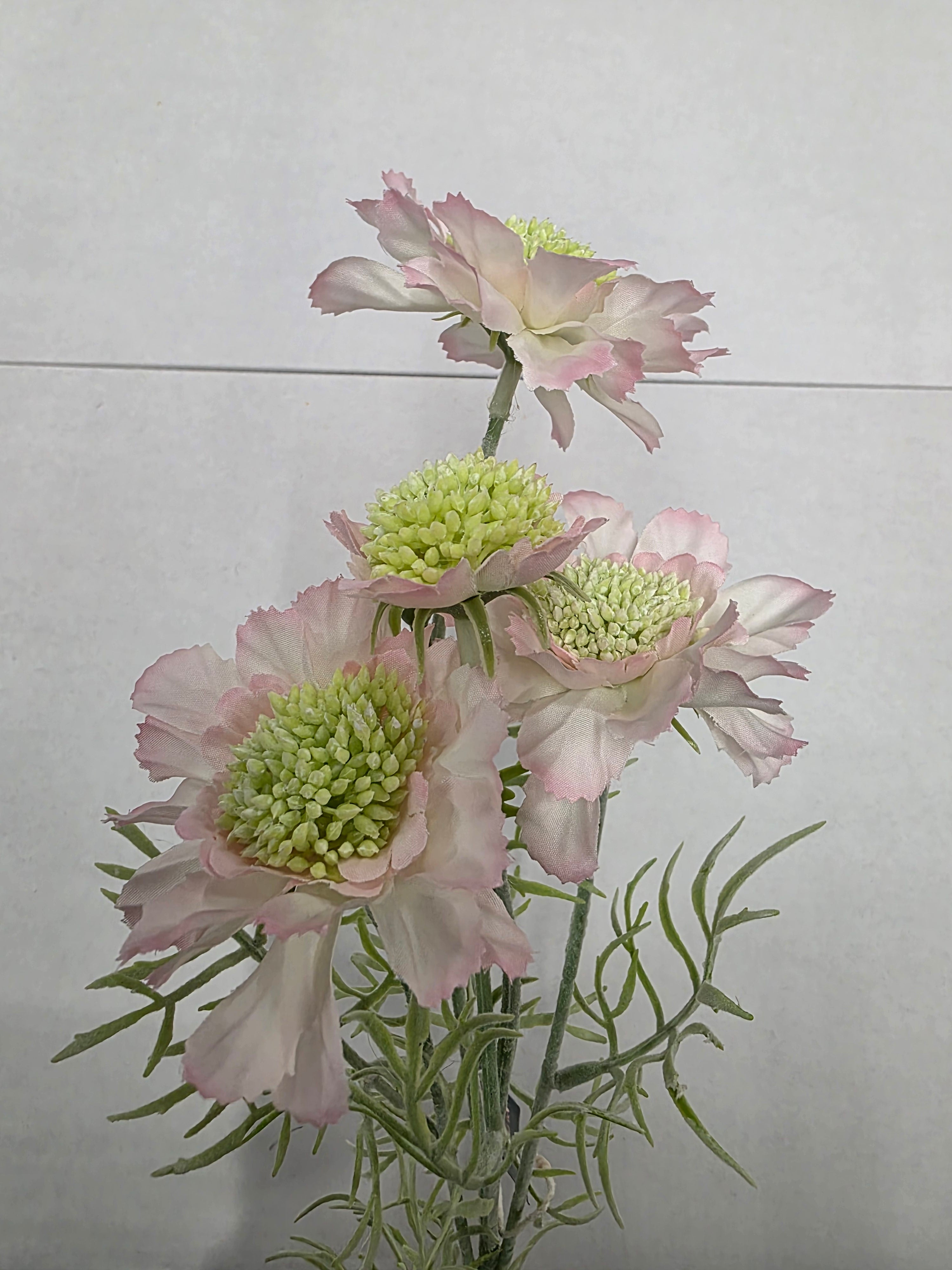 Artificial Scabiosa Light Pink 60cm (Pack of 2)