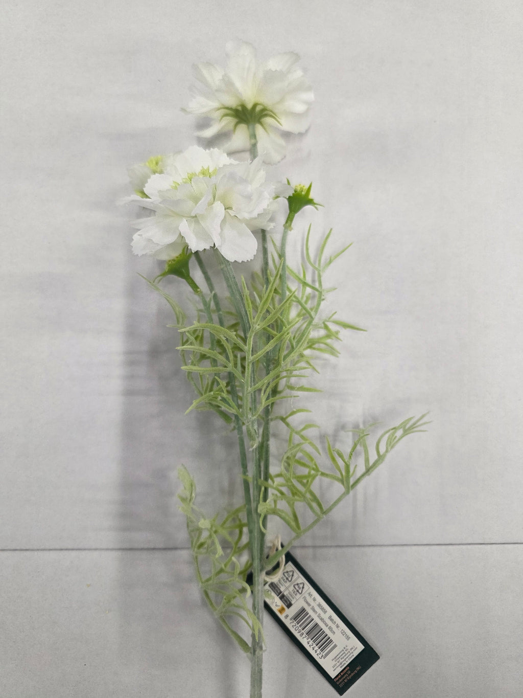 Artificial Scabiosa White 60cm (Pack of 2)