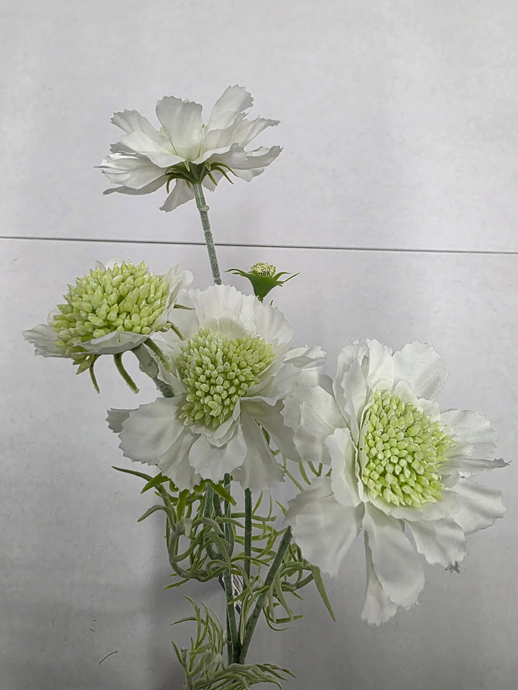 Artificial Scabiosa White 60cm (Pack of 2)