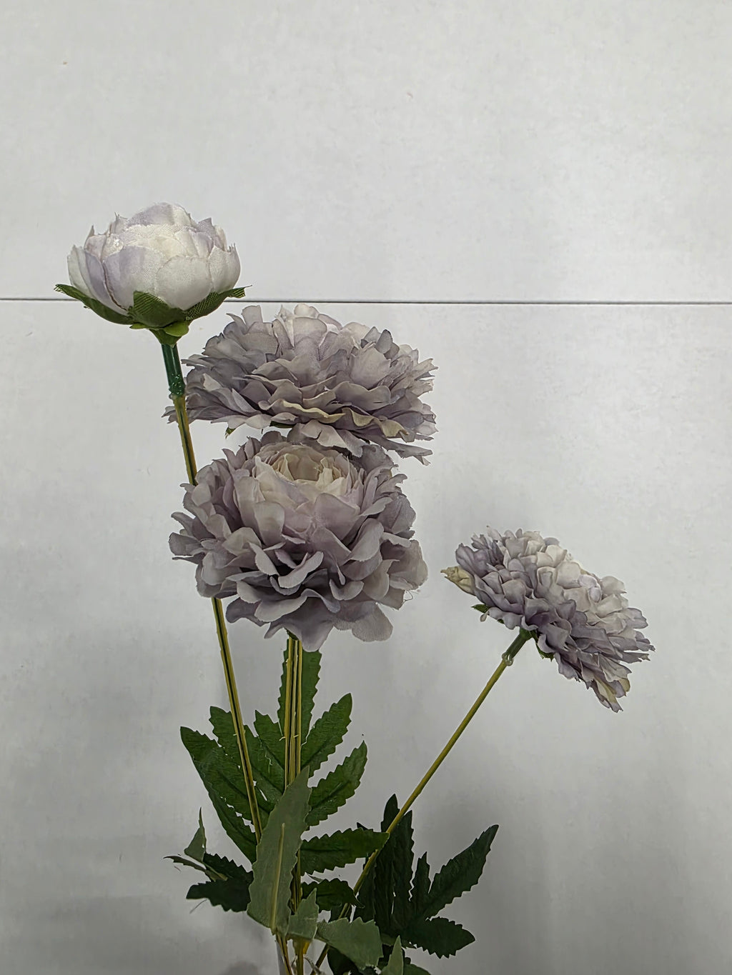 Artificial Zinnias Lilac 61cm (Pack of 2)