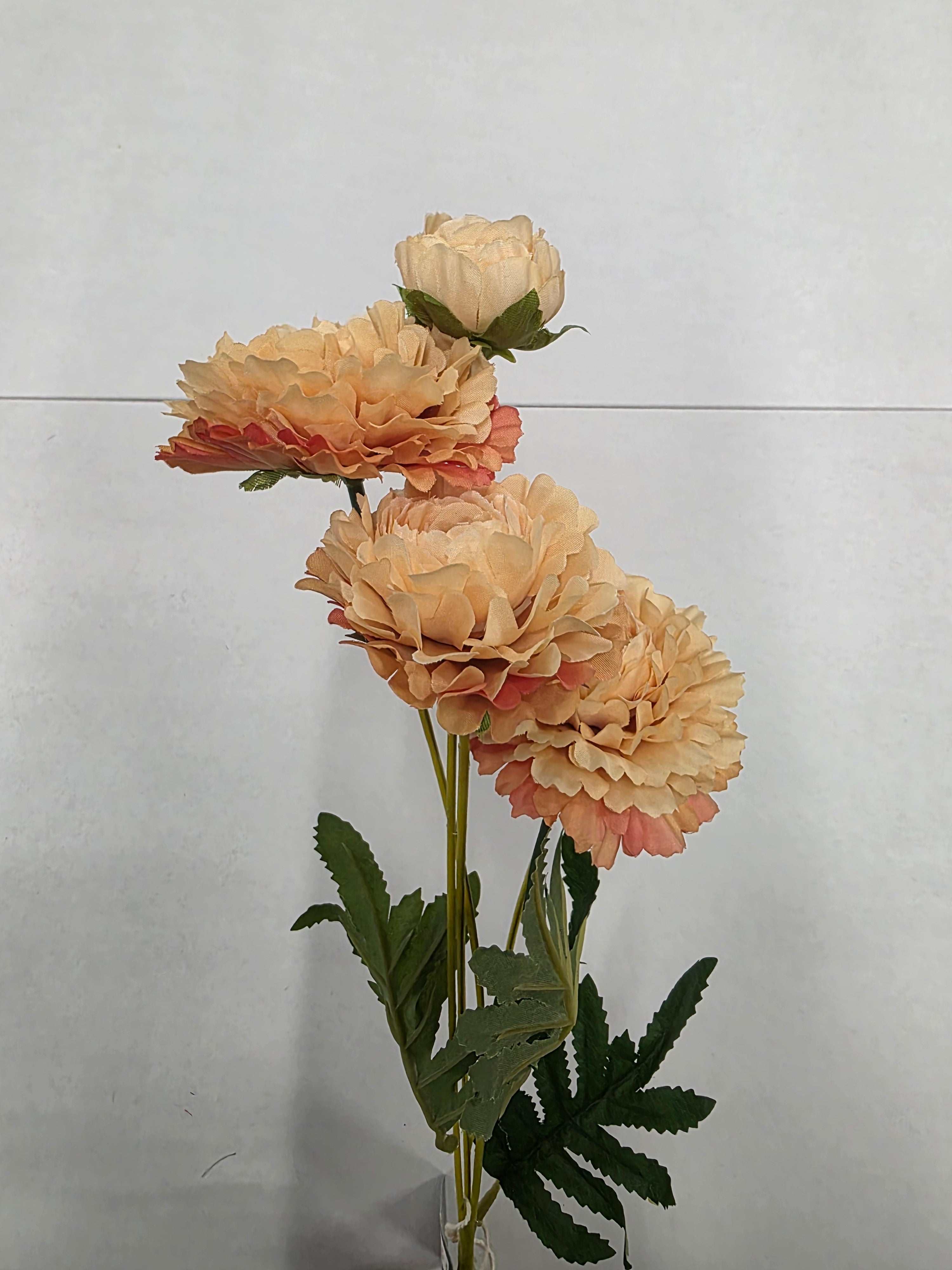 Artificial Zinnias Orange 61cm (Pack of 2)