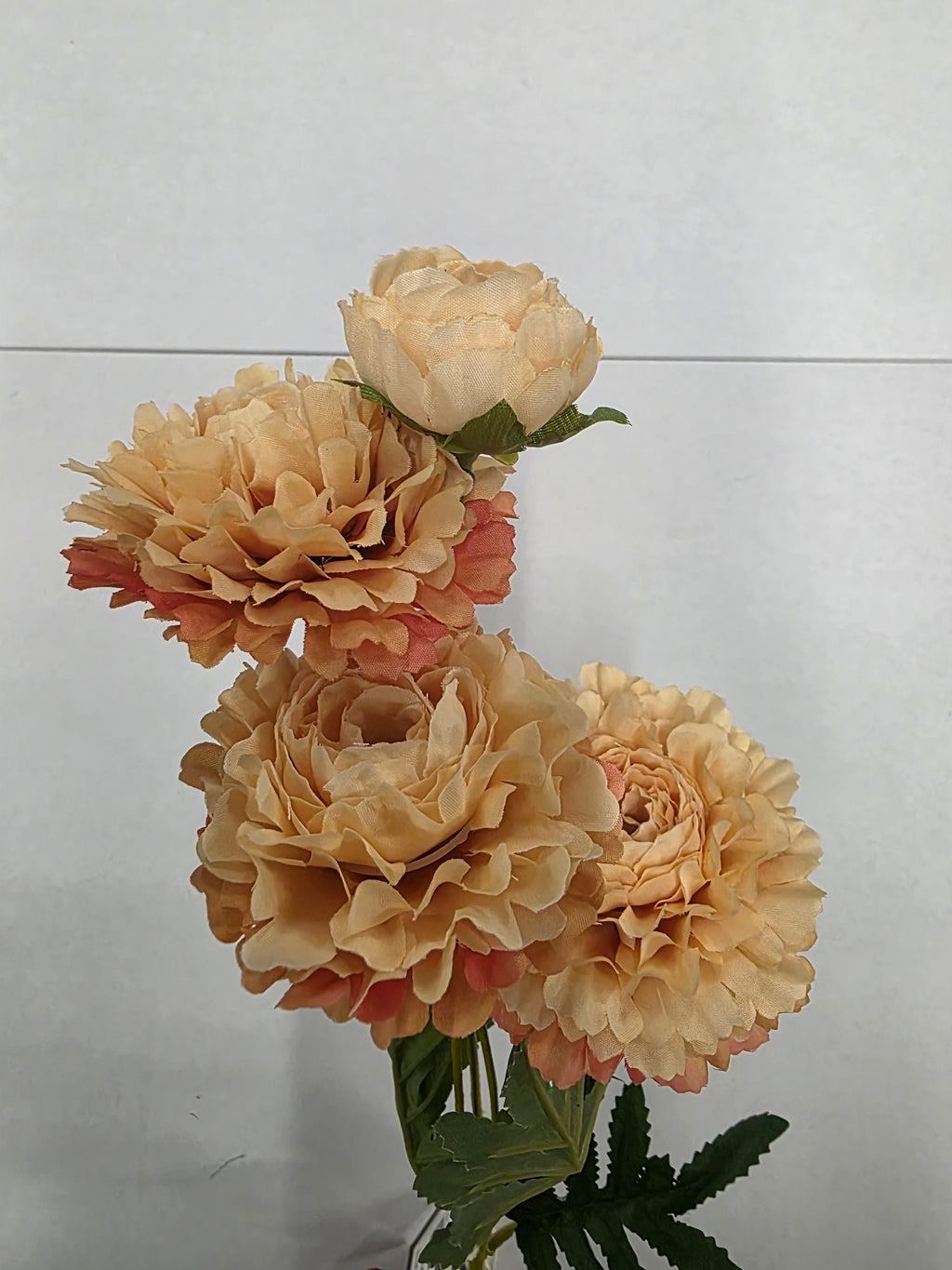 Artificial Zinnias Orange 61cm (Pack of 2)