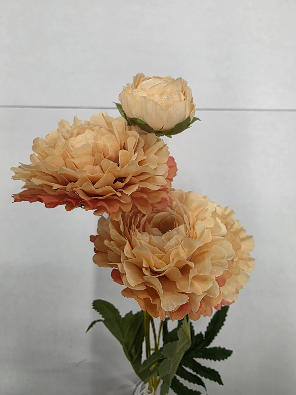 Artificial Zinnias Orange 61cm (Pack of 2)