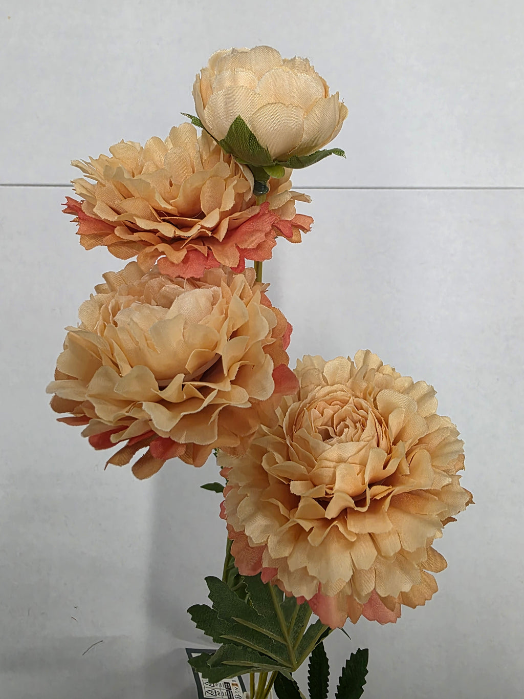 Artificial Zinnias Orange 61cm (Pack of 2)