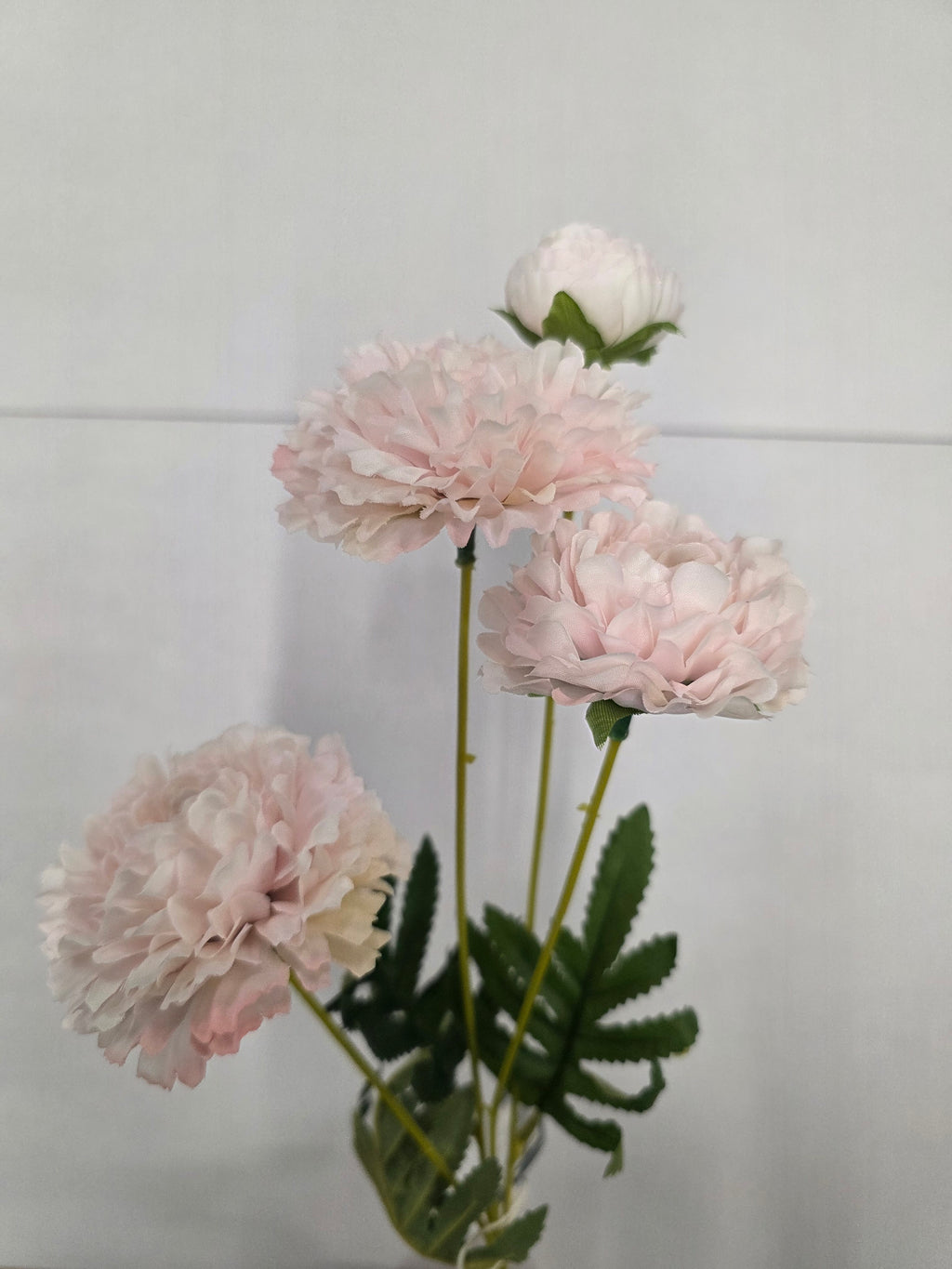 Artificial Zinnias Pale Pink 61cm (Pack of 2)