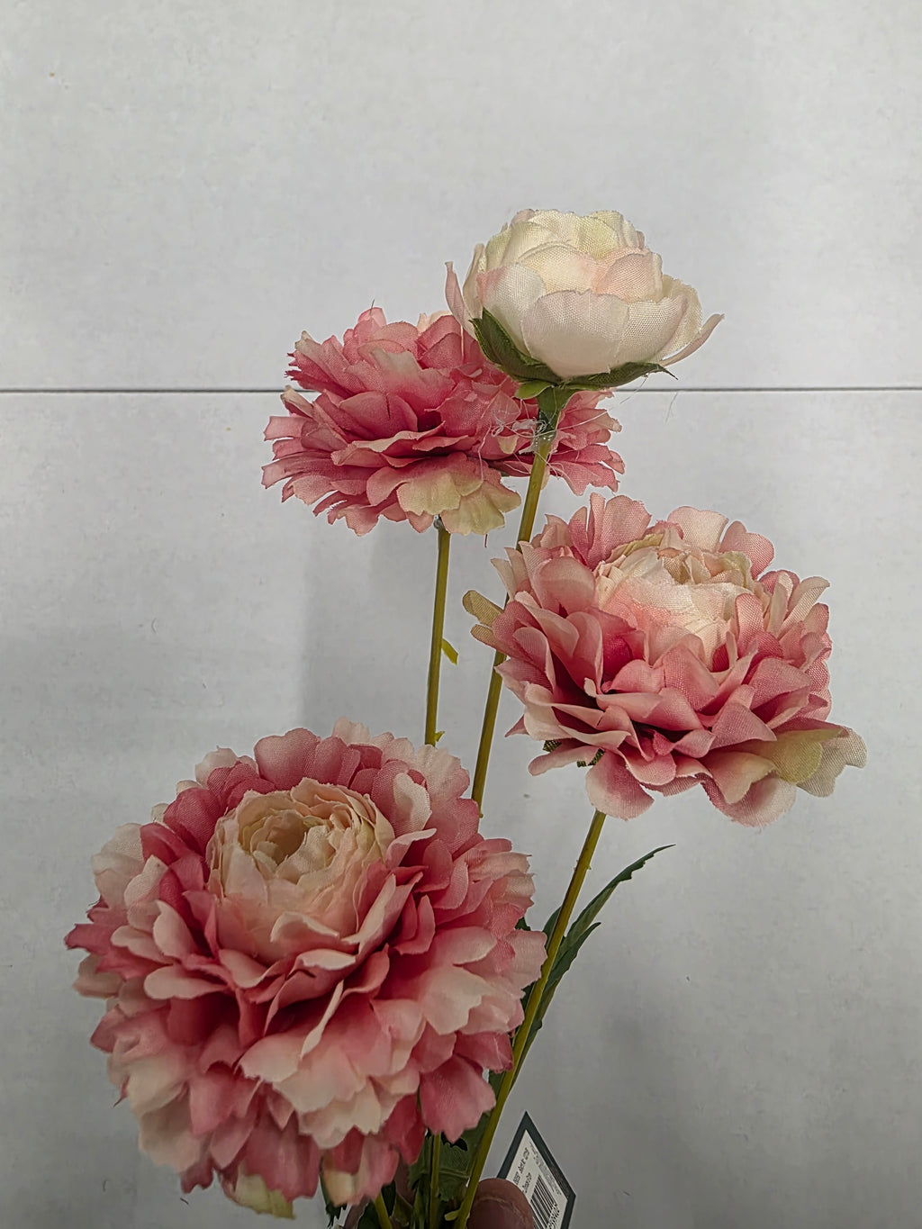 Artificial Zinnias pink 61cm (Pack of 2)