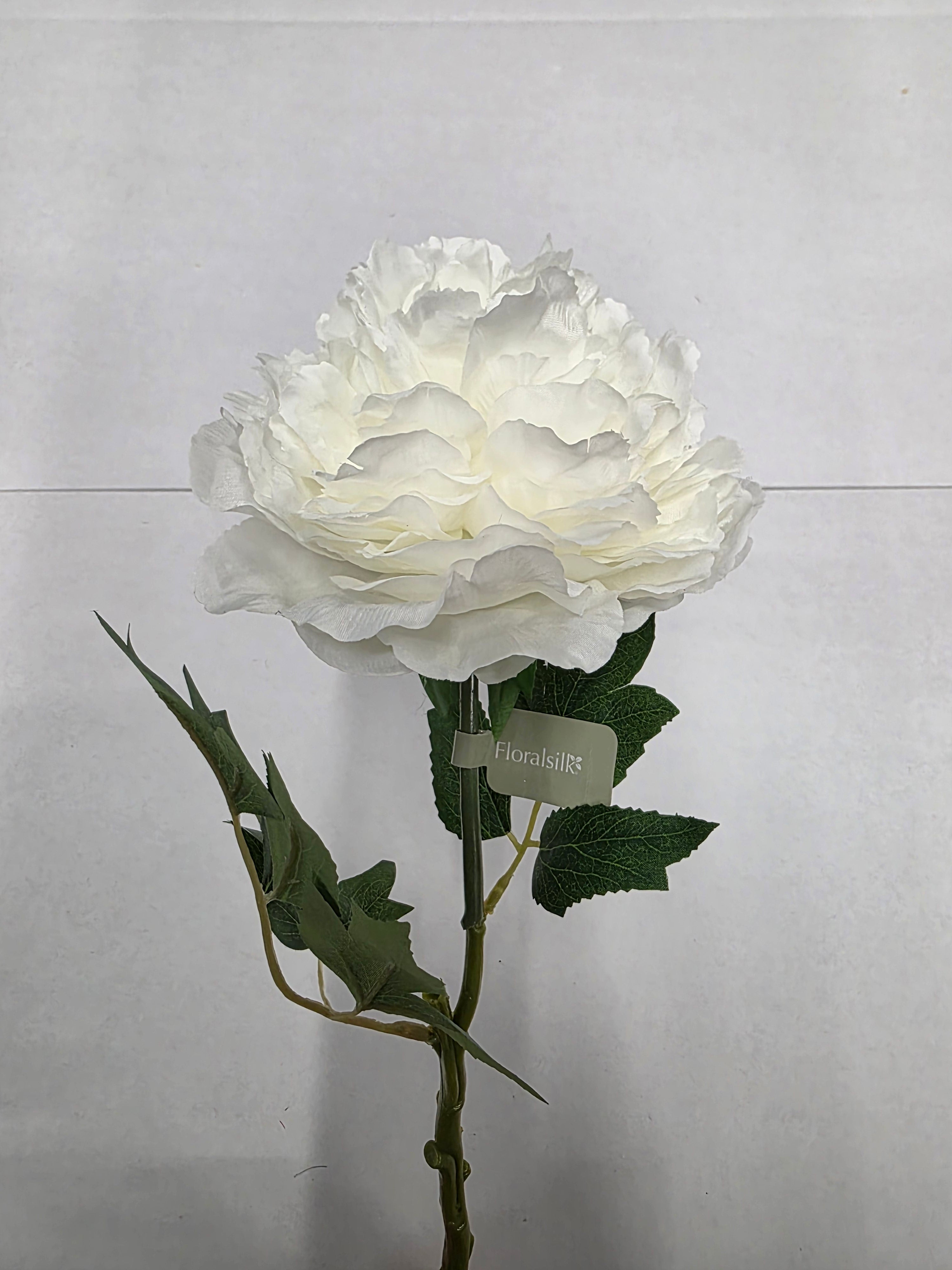 Artificial Blush Peony White 62cm