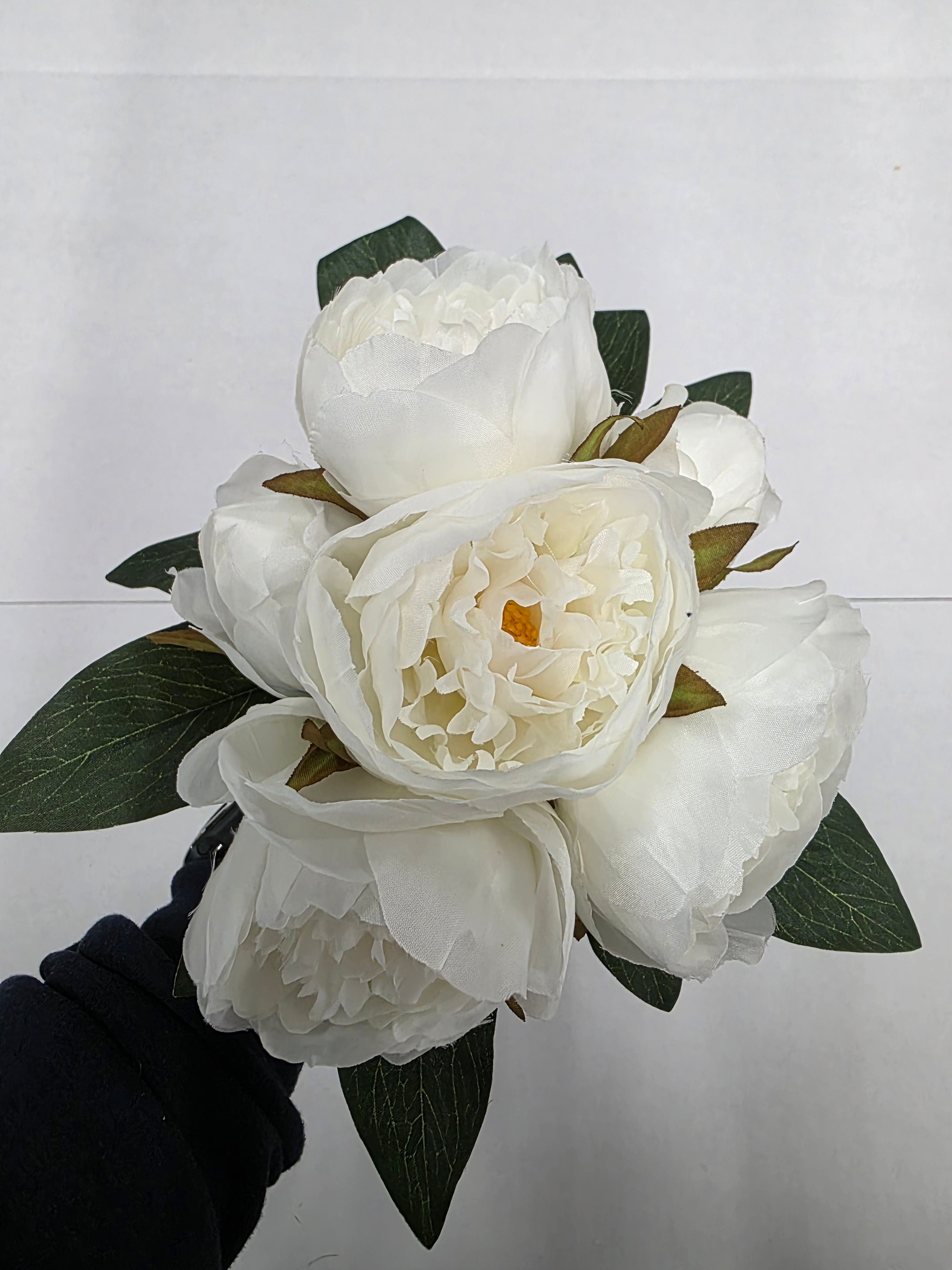 Artificial Peony Bundle White