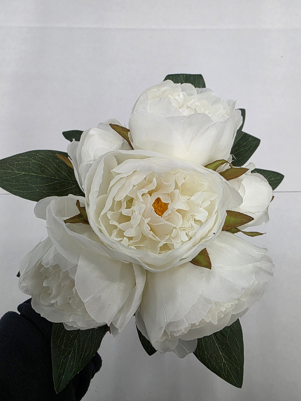 Artificial Peony Bundle White