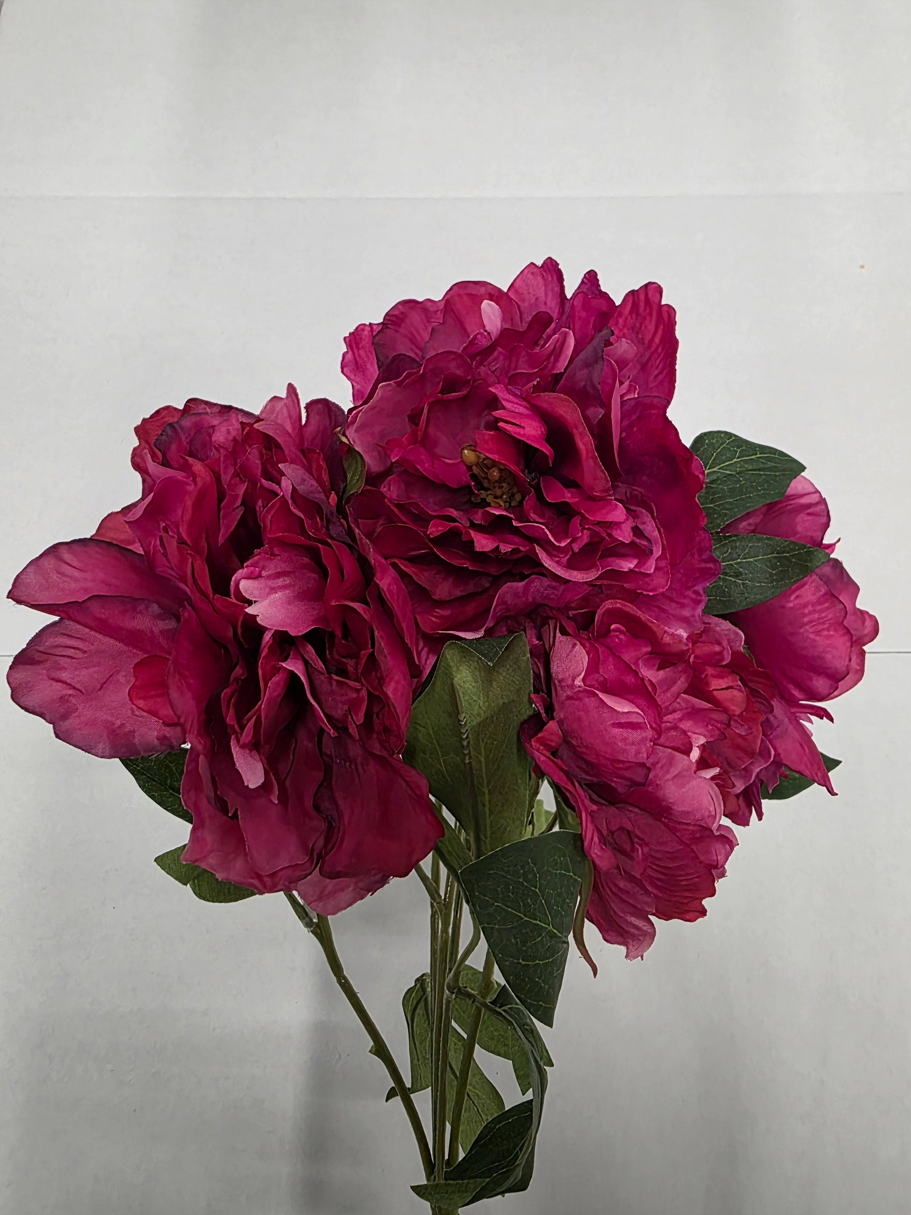 Artificial Peony Bush X5 Beauty