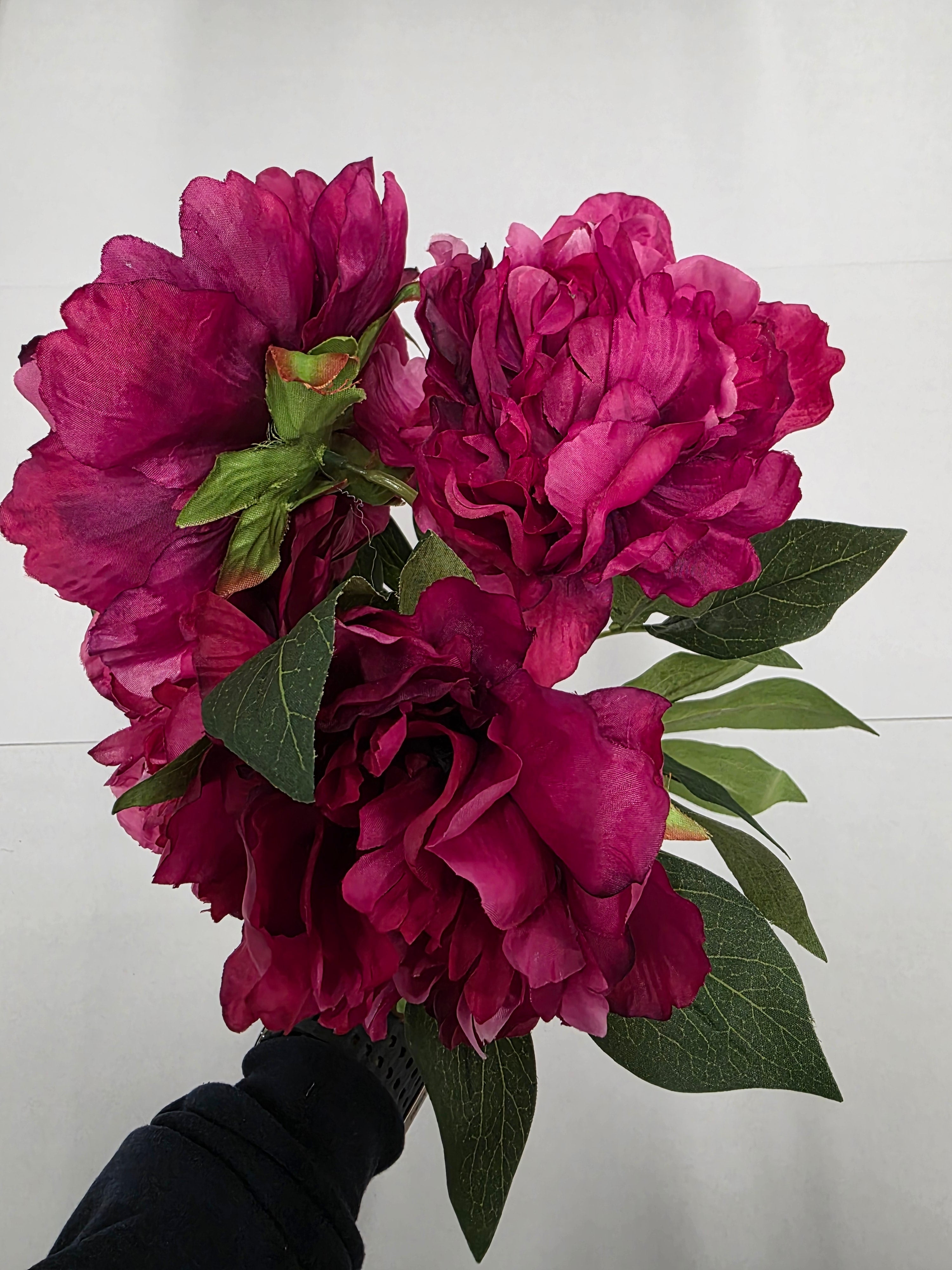 Artificial Peony Bush X5 Beauty