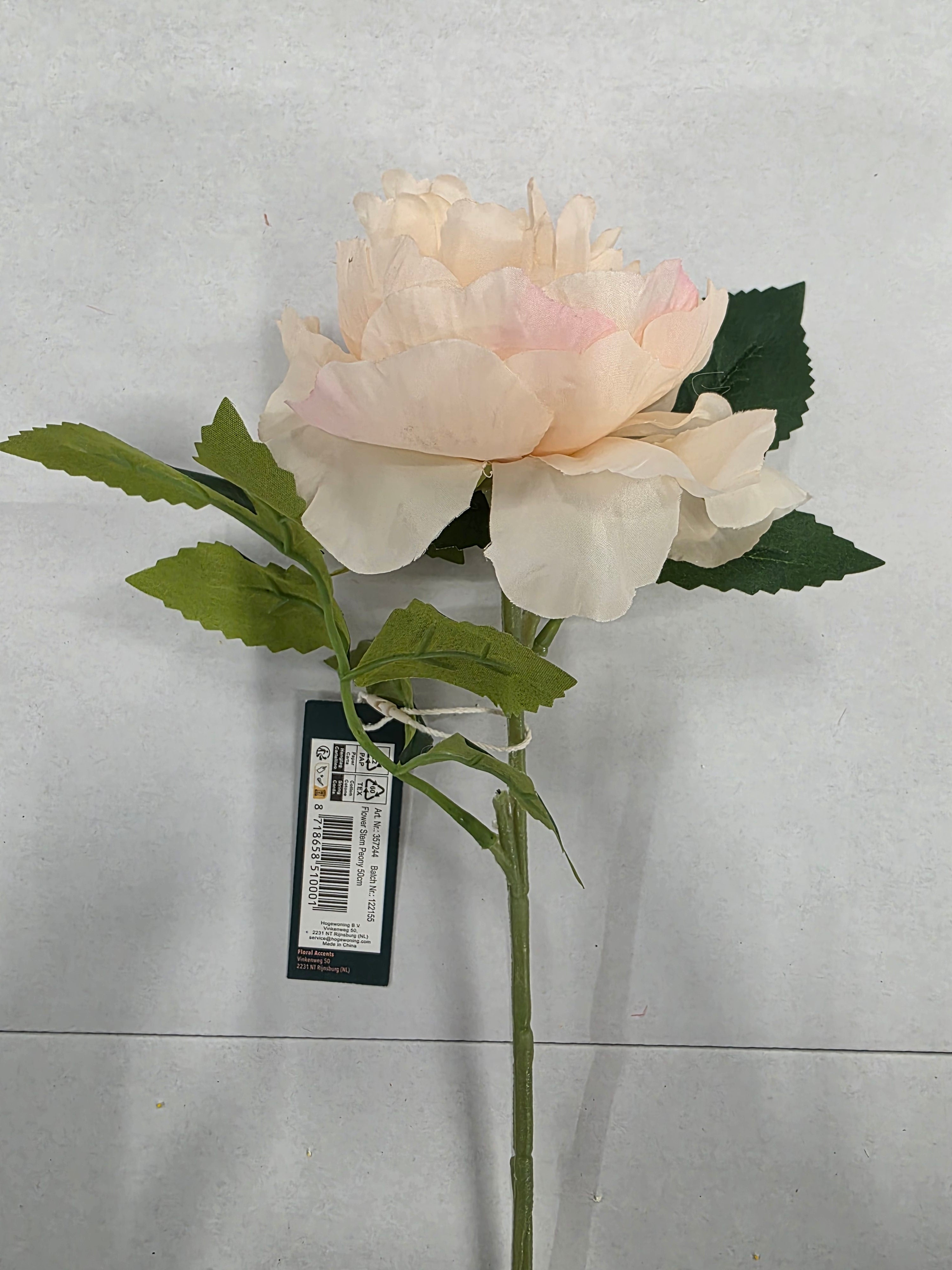 Artificial Peony Salmon 50cm (Pack of 4)