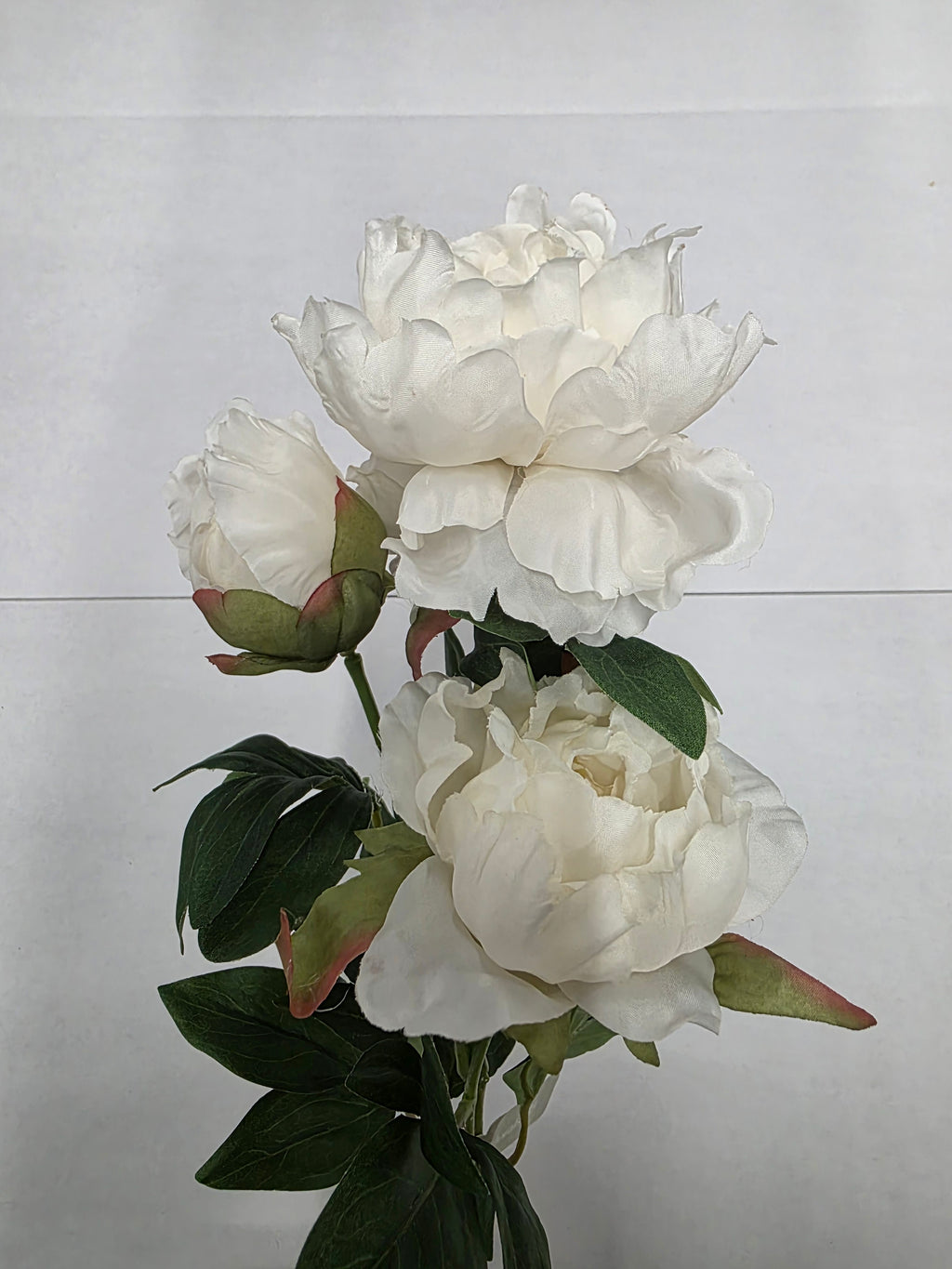 Artificial Peony Spray White 66cm