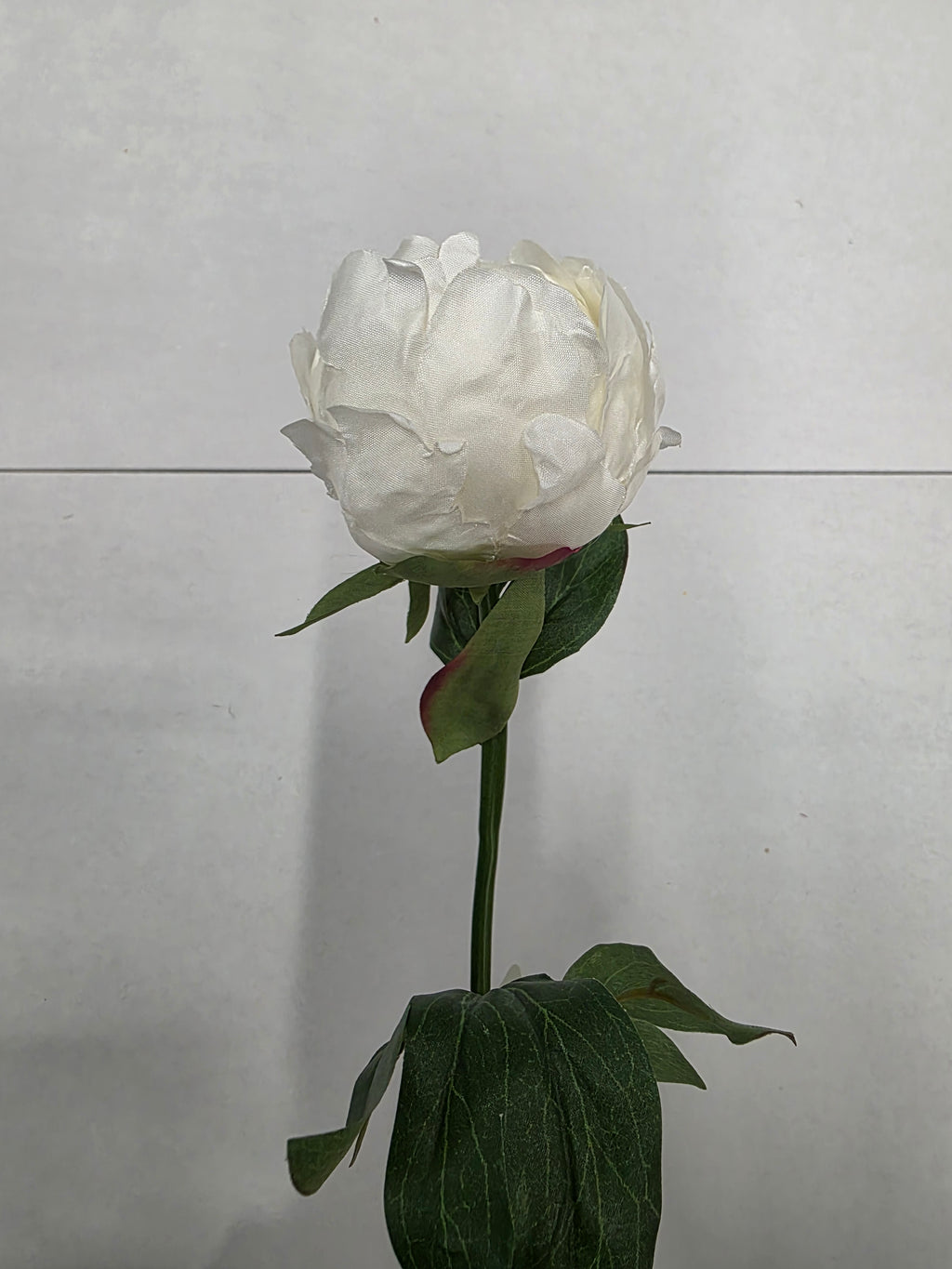 Artificial Peony Spray White Cream 62cm