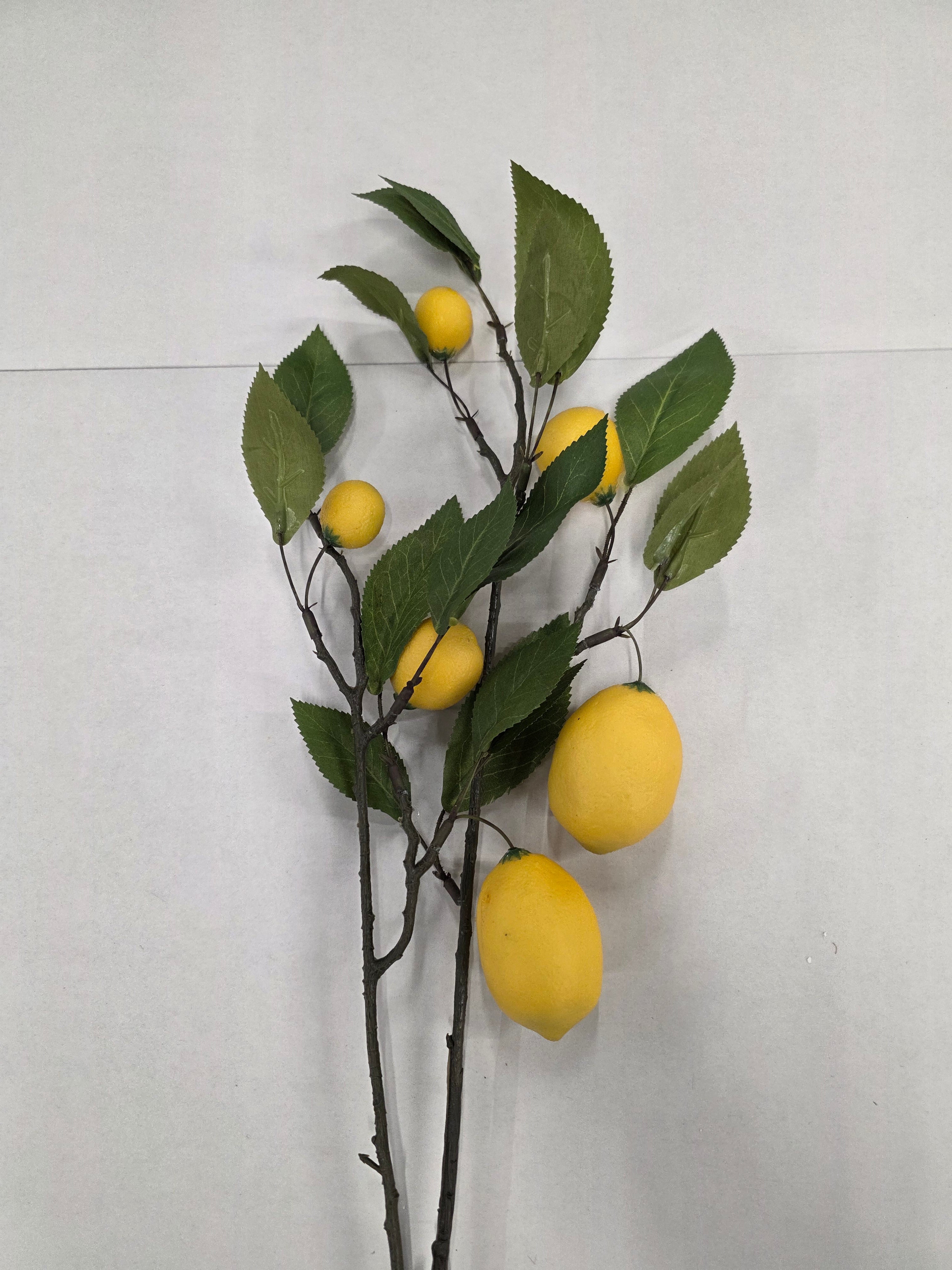 Fruit Stem Lemon Yellow 79cm