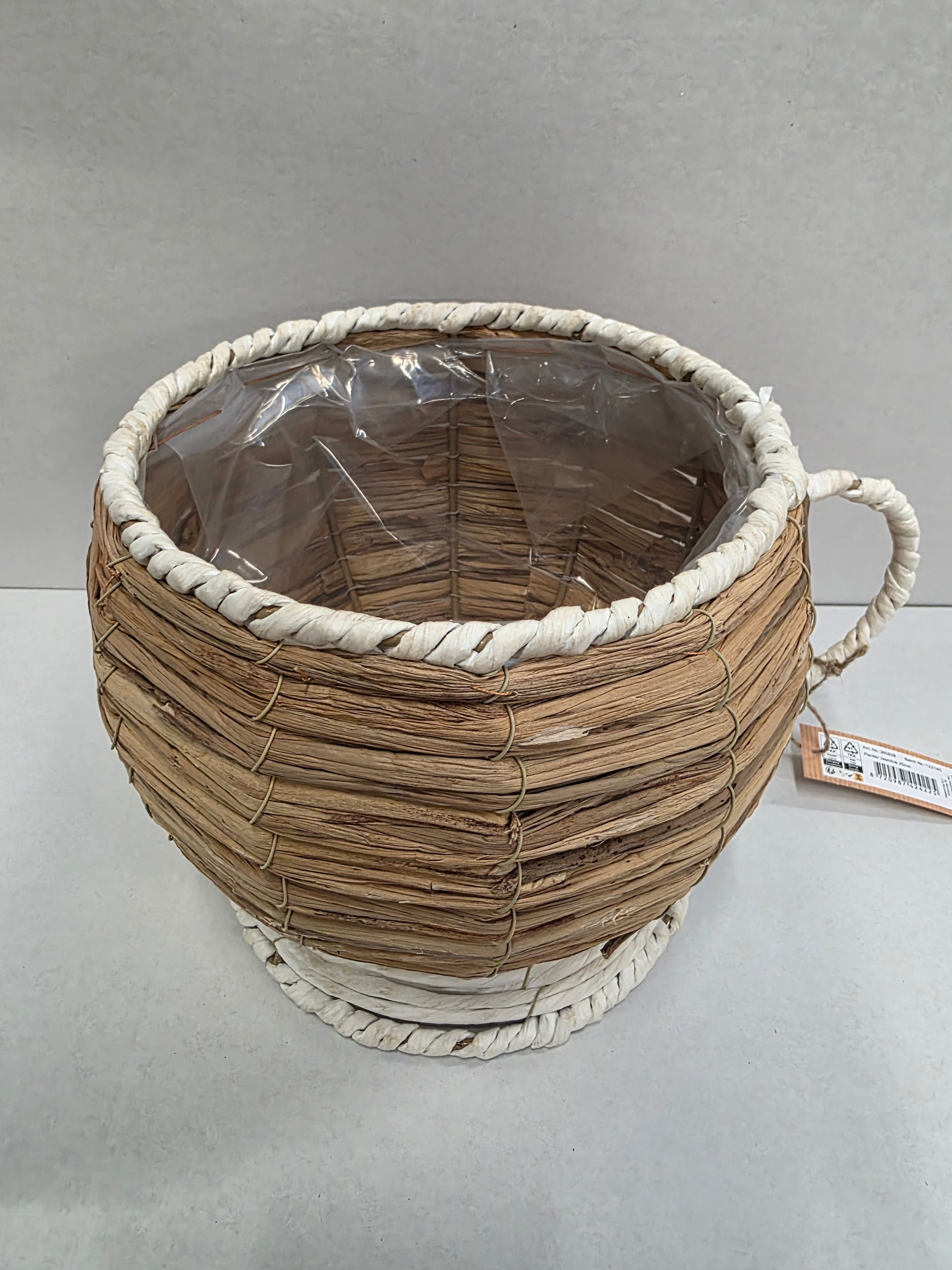 Planter Jasmine Cup White Wash 20cm