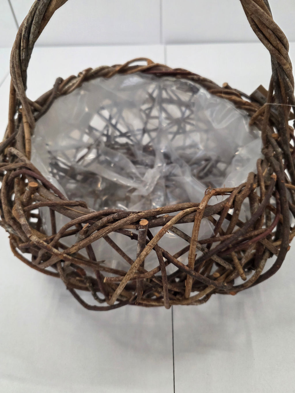 Basket Open Vine Round 29x36cm