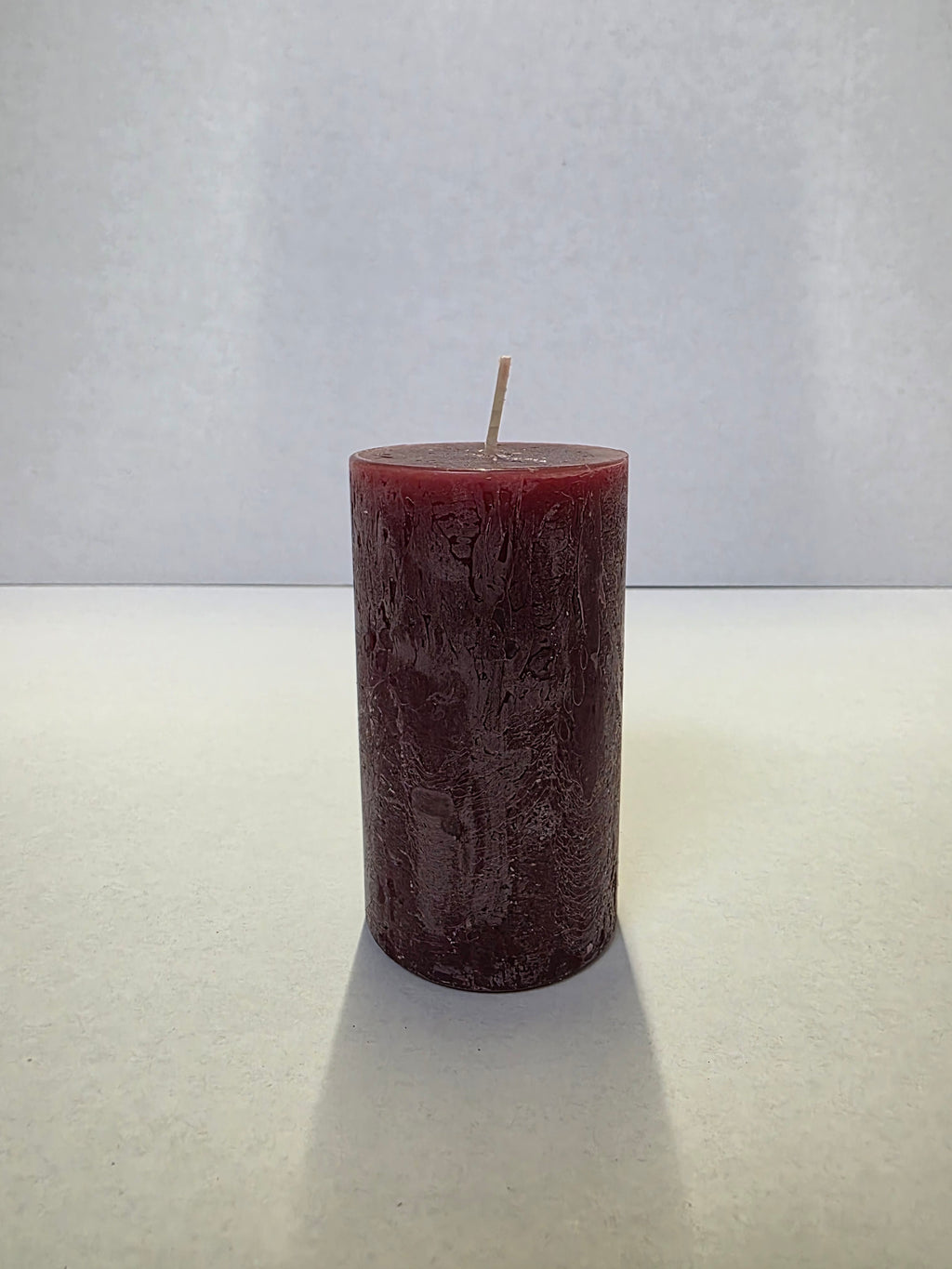 Rustic Safe Candle 110x60mm Burgundy (PACK OF 2)