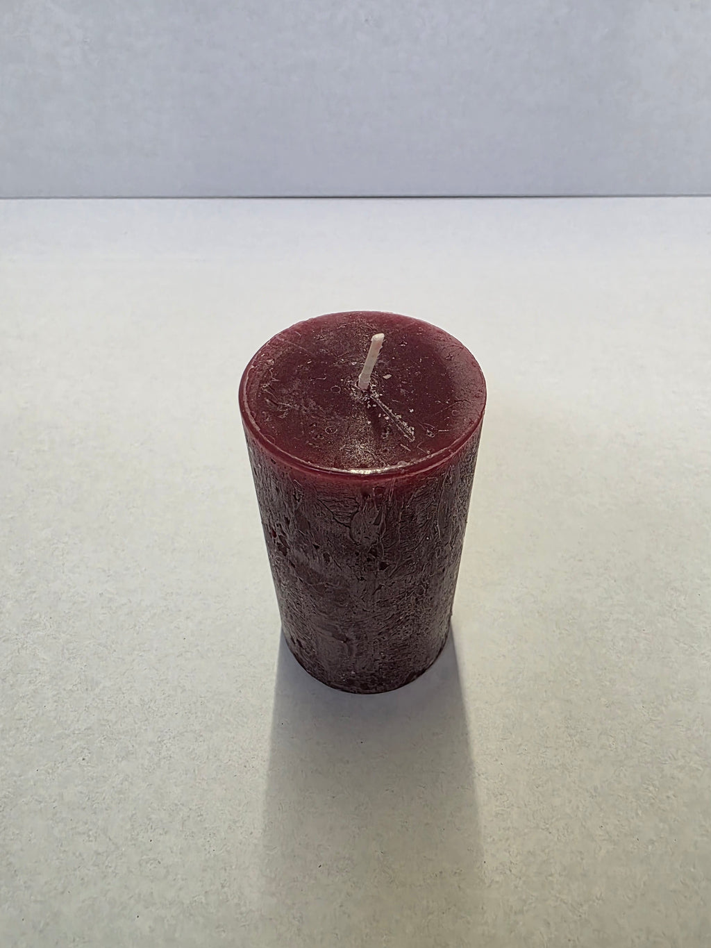 Rustic Safe Candle 110x60mm Burgundy (PACK OF 2)