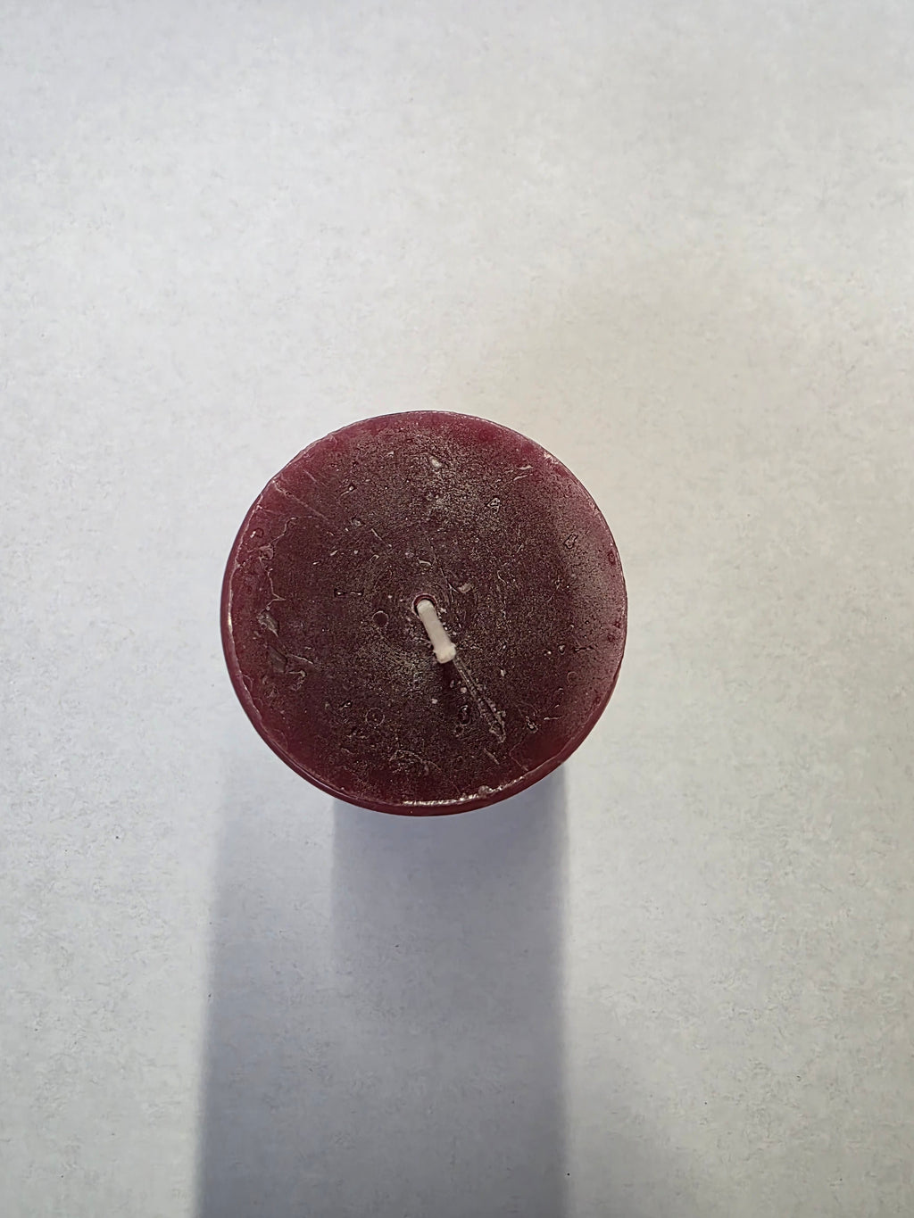 Rustic Safe Candle 110x60mm Burgundy (PACK OF 2)