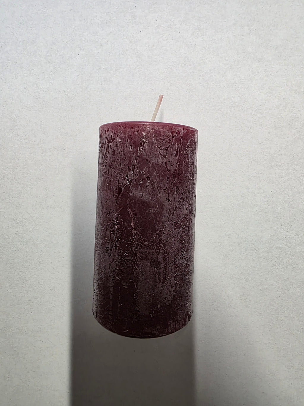 Rustic Safe Candle 110x60mm Burgundy (PACK OF 2)