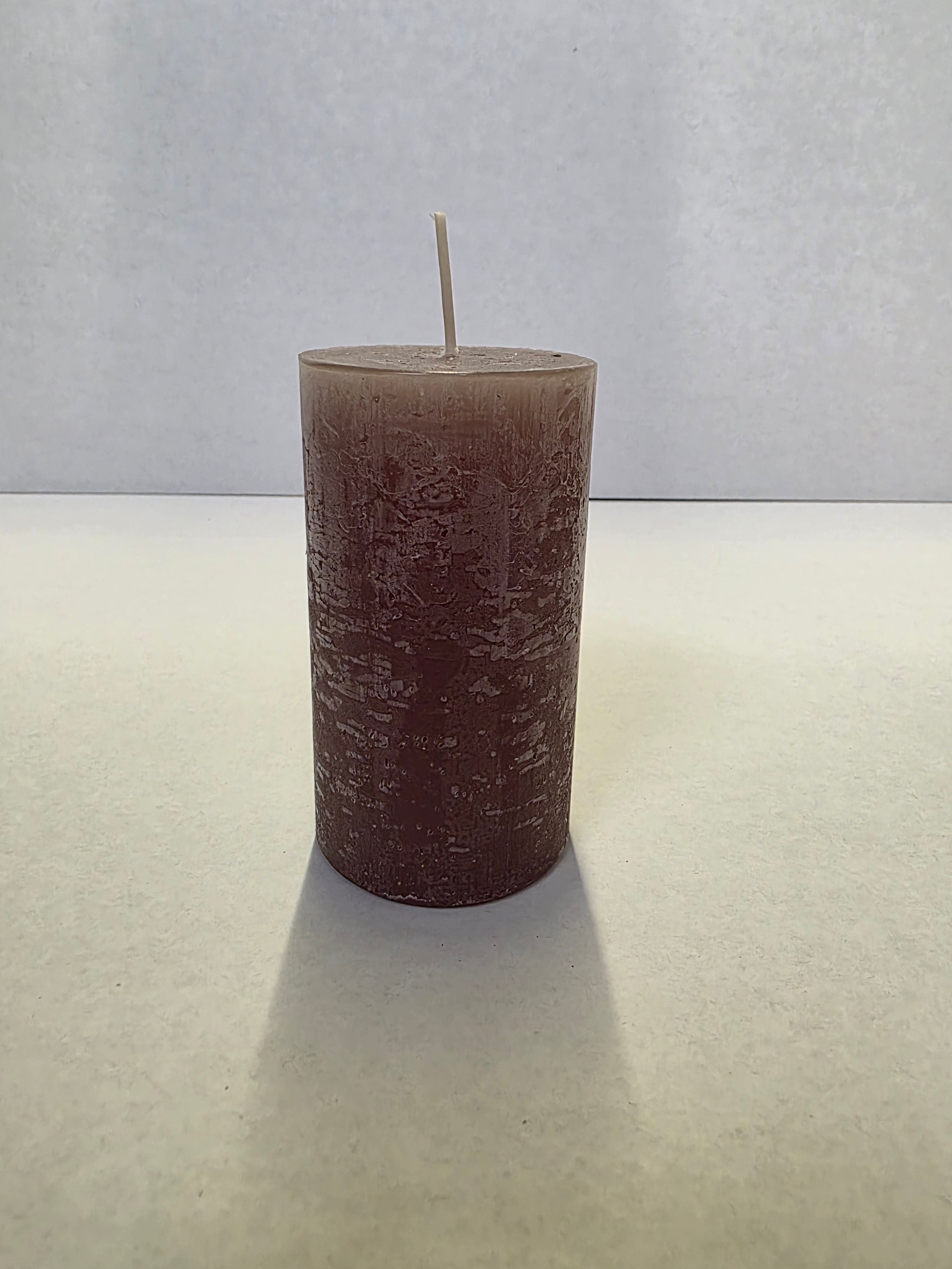 Rustic Safe Candle 110x60mm Stone (PACK OF 2)