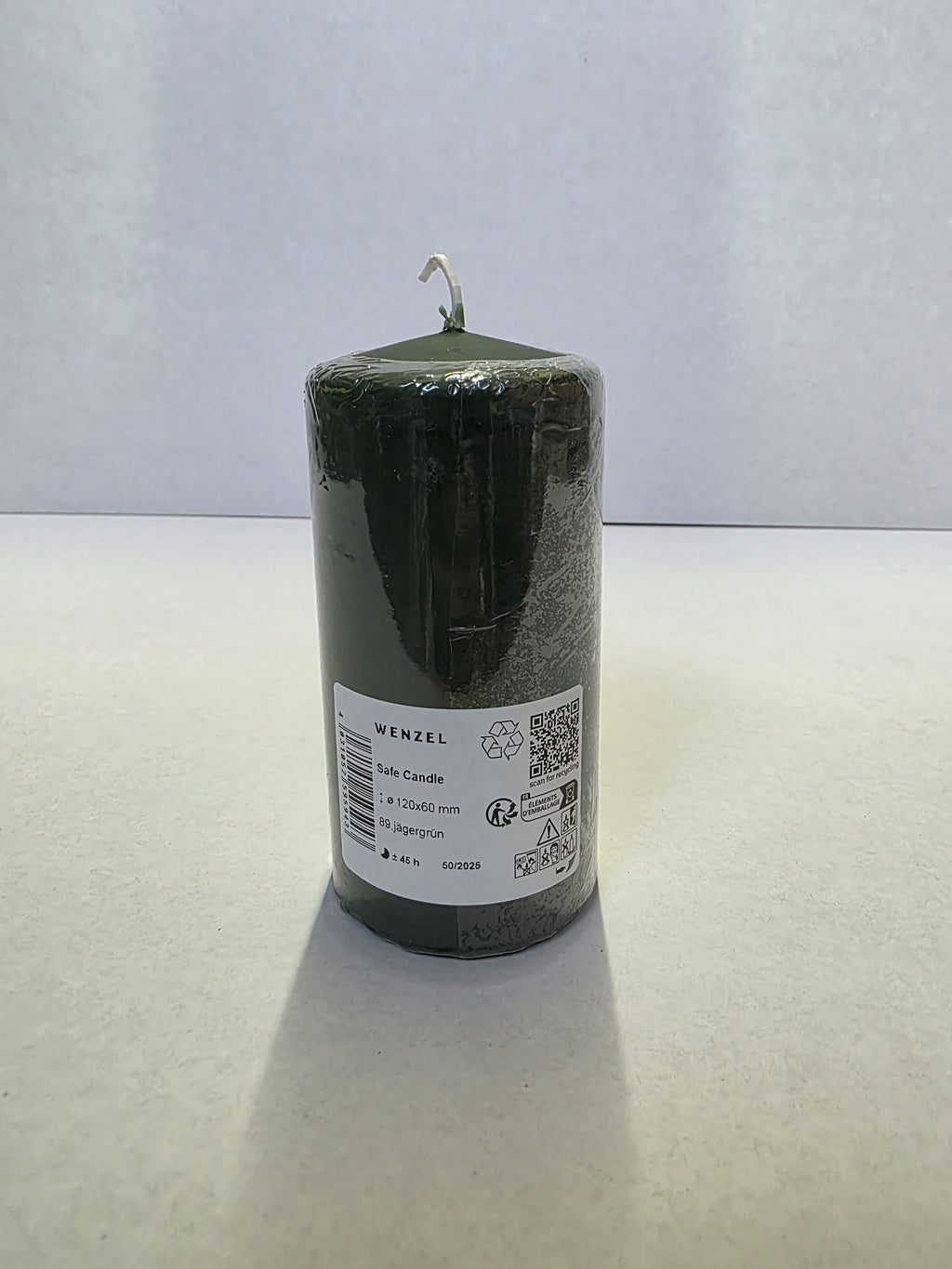 Safe Candle 120x60mm Hunter Green (PACK OF 3)