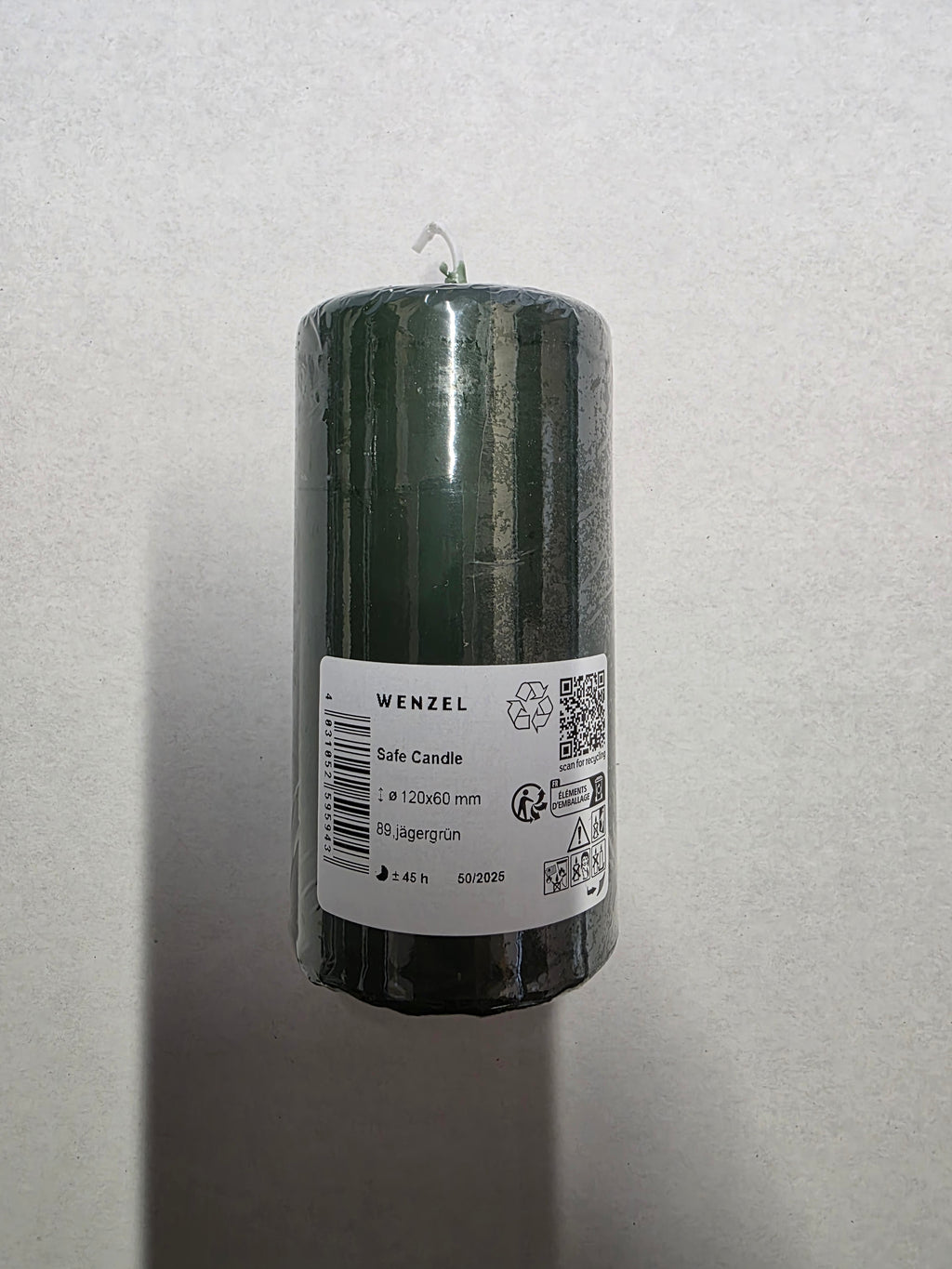 Safe Candle 120x60mm Hunter Green (PACK OF 3)