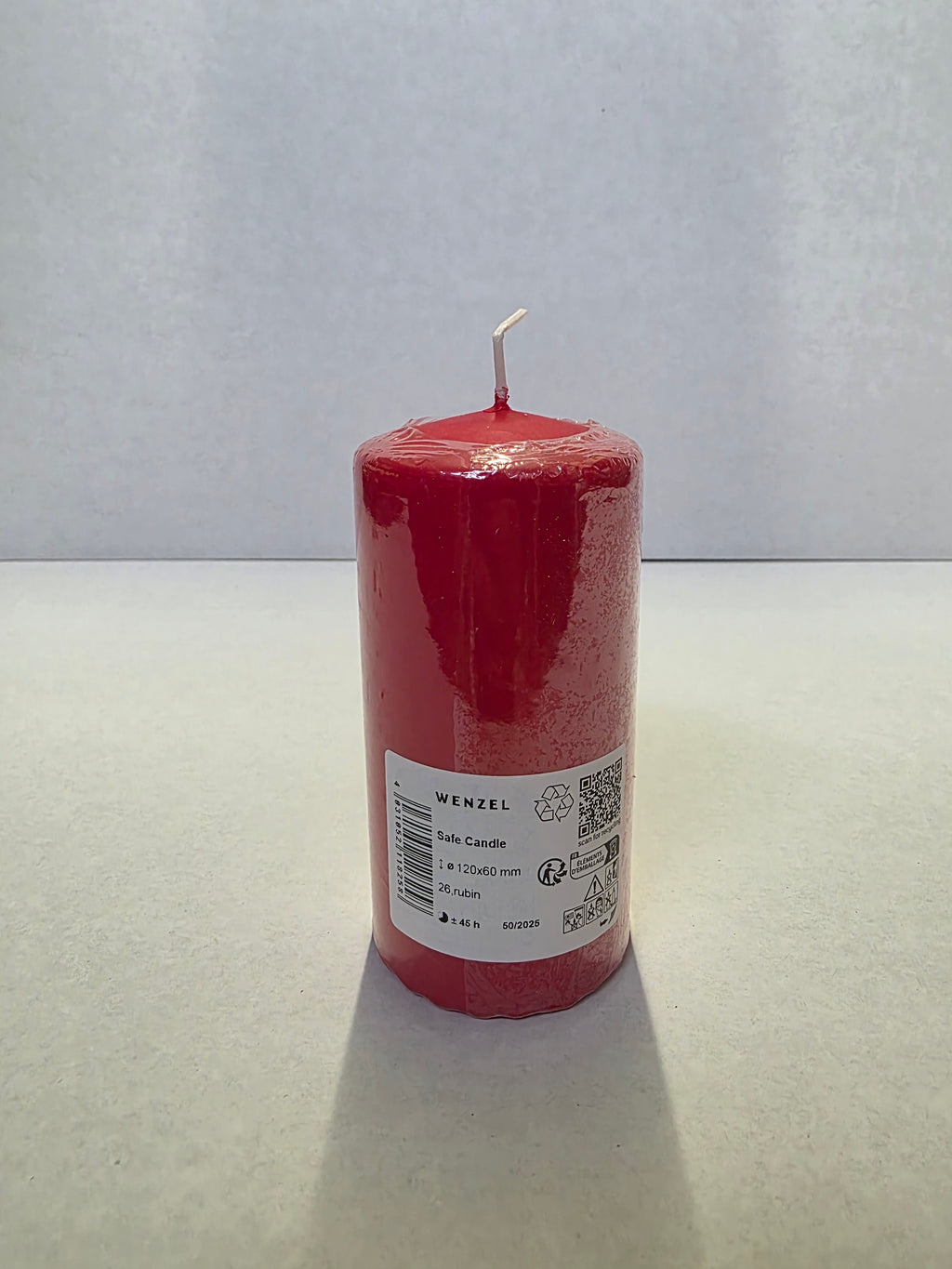 Safe Candle 120x60mm Red (PACK OF 3)