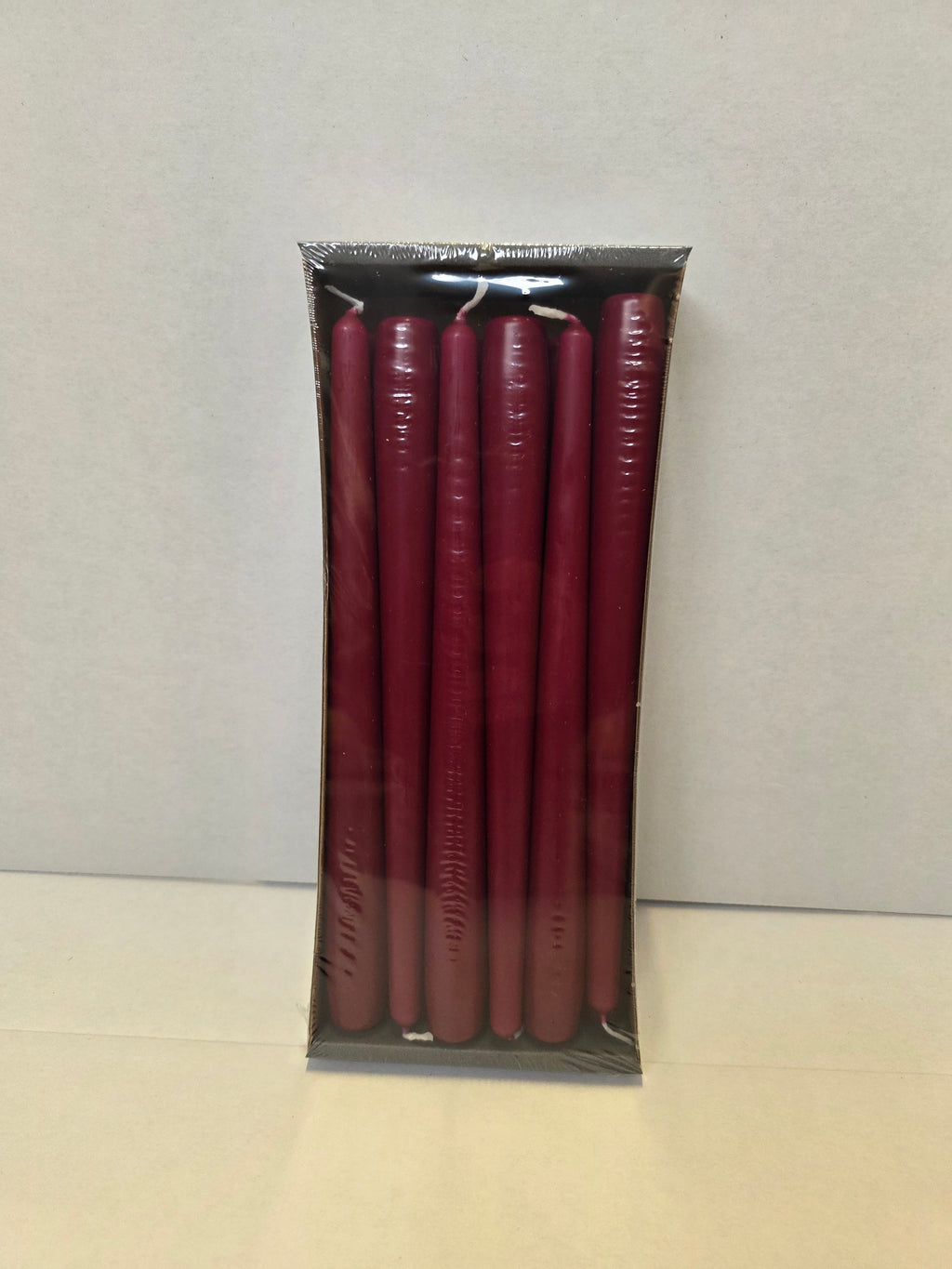 Tapered Candle 250x23mm Burgundy X12