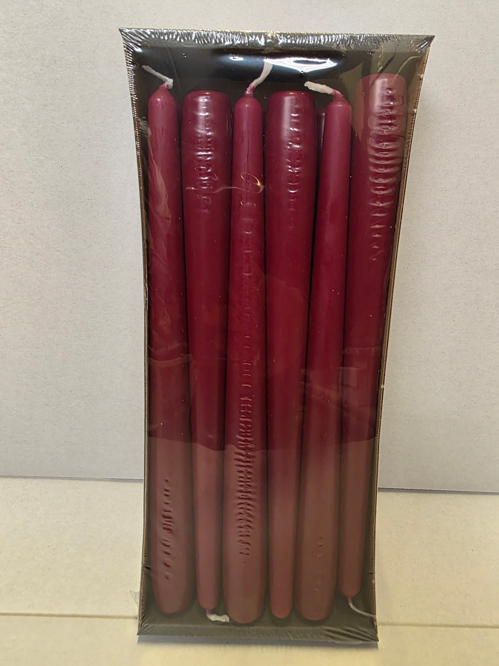 Tapered Candle 250x23mm Burgundy X12