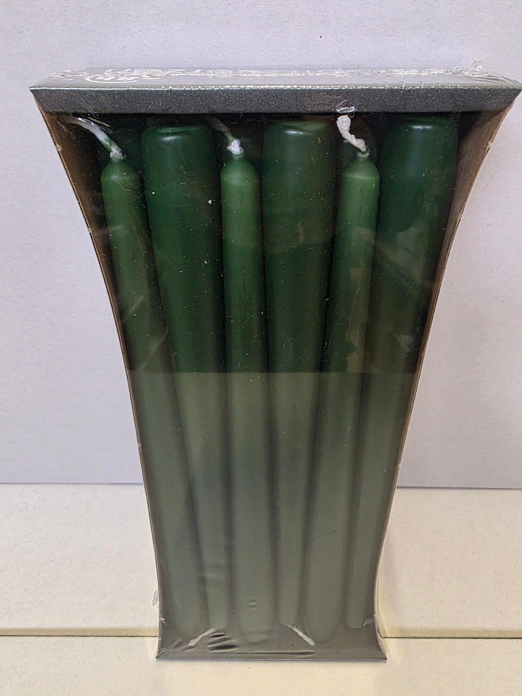 Tapered Candle 250x23mm Green X12
