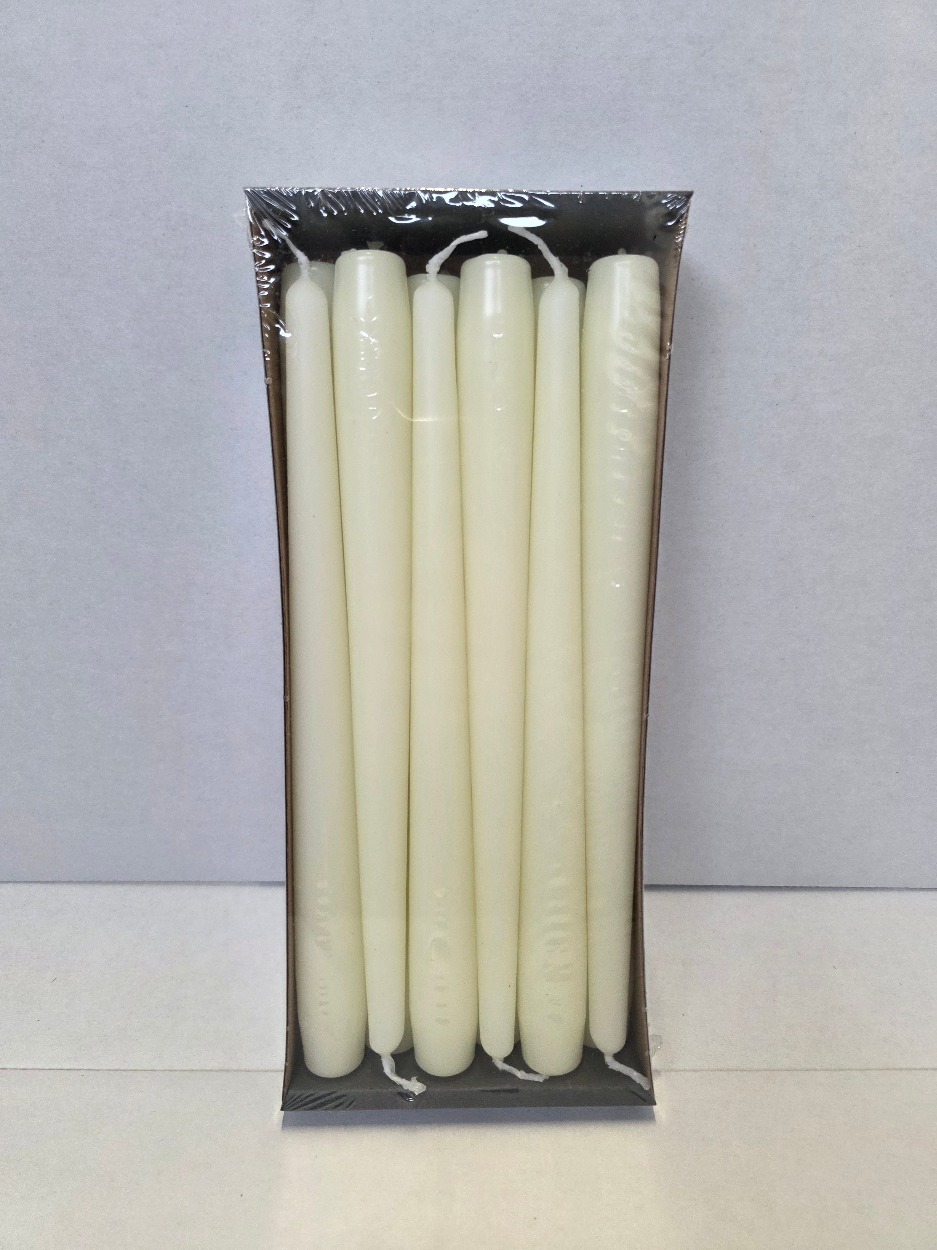 Tapered Candle 250x23mm Ivory X12