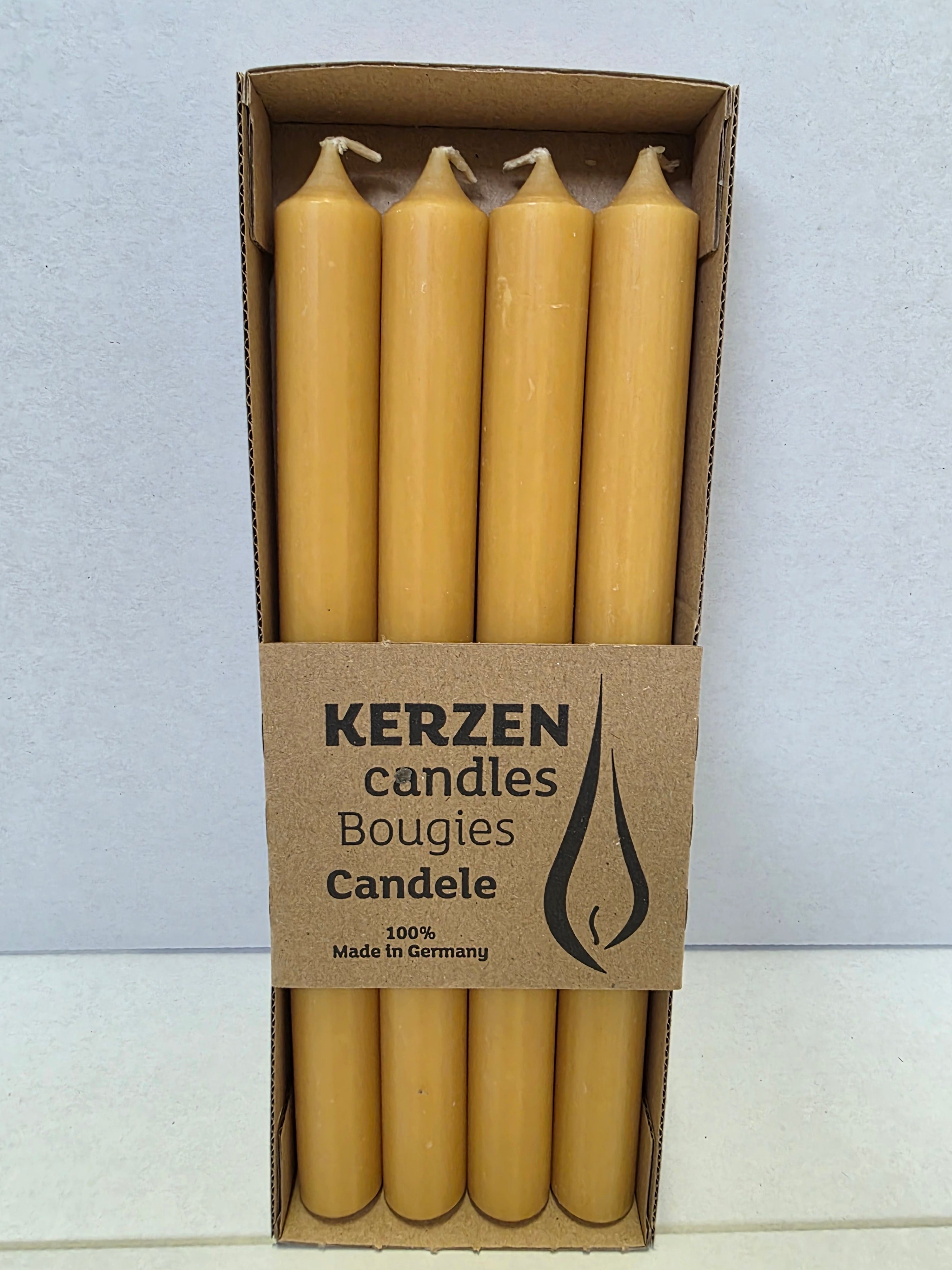 Tapers Rustic 250x22mm Mustard  X4 (PACK 0F 2)