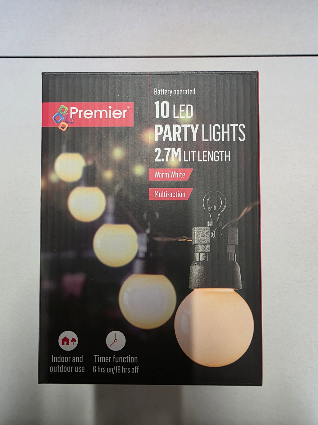 Party Lights X10 2.7m Battery