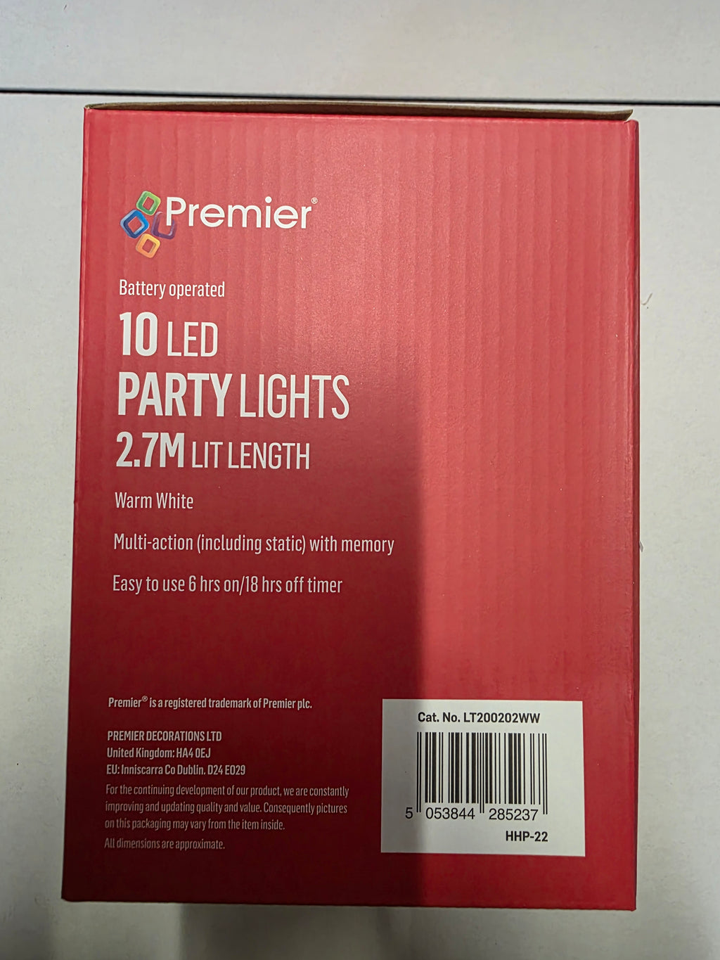 Party Lights X10 2.7m Battery