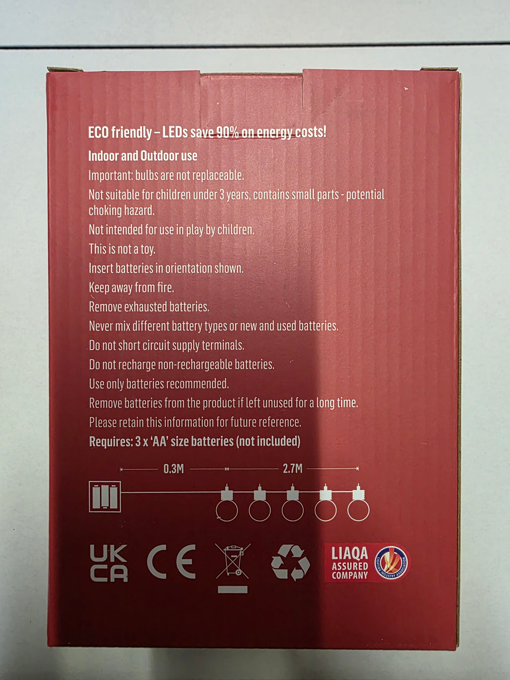 Party Lights X10 2.7m Battery