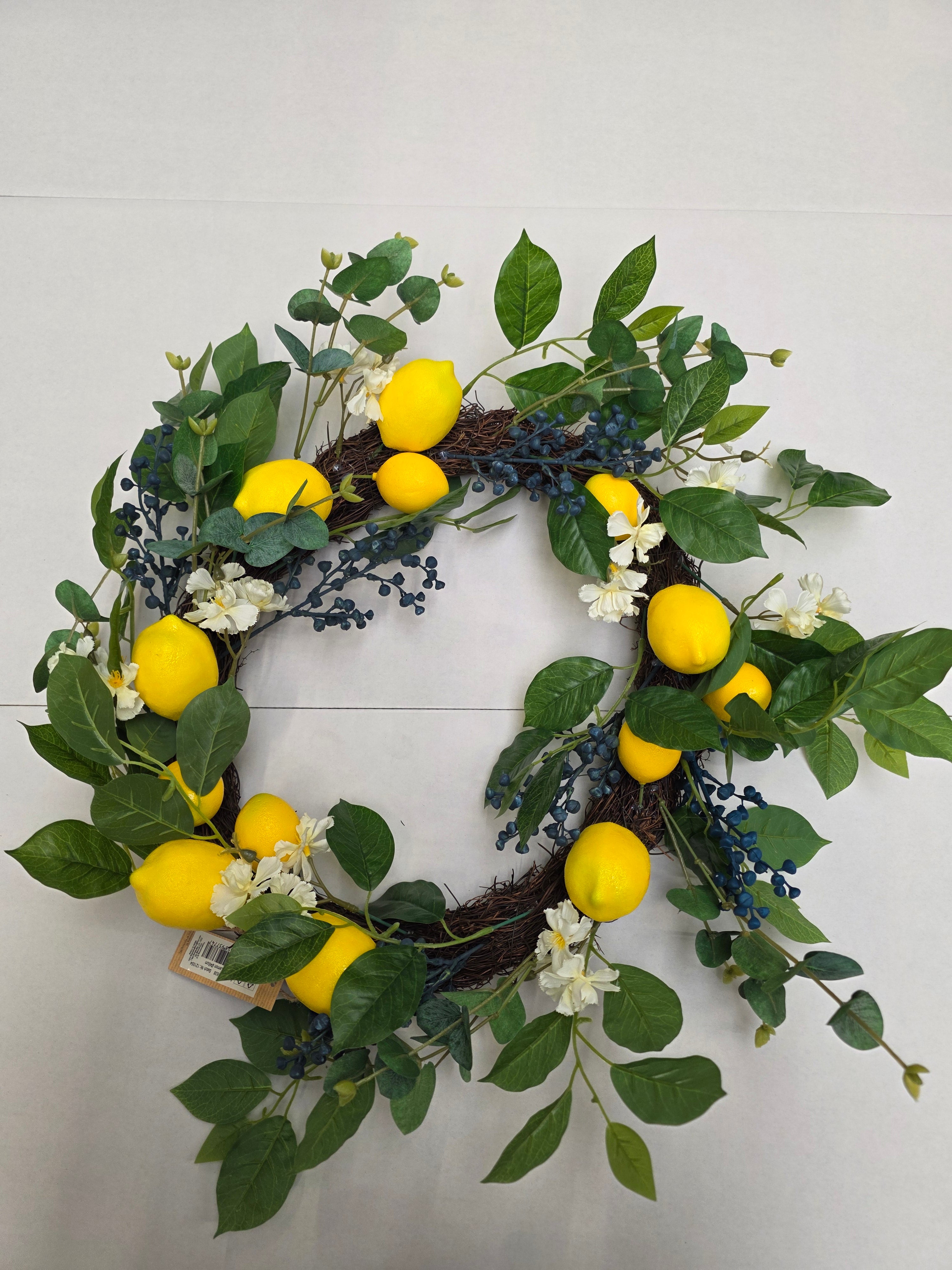 Artificial Wreath Lemons 45cm