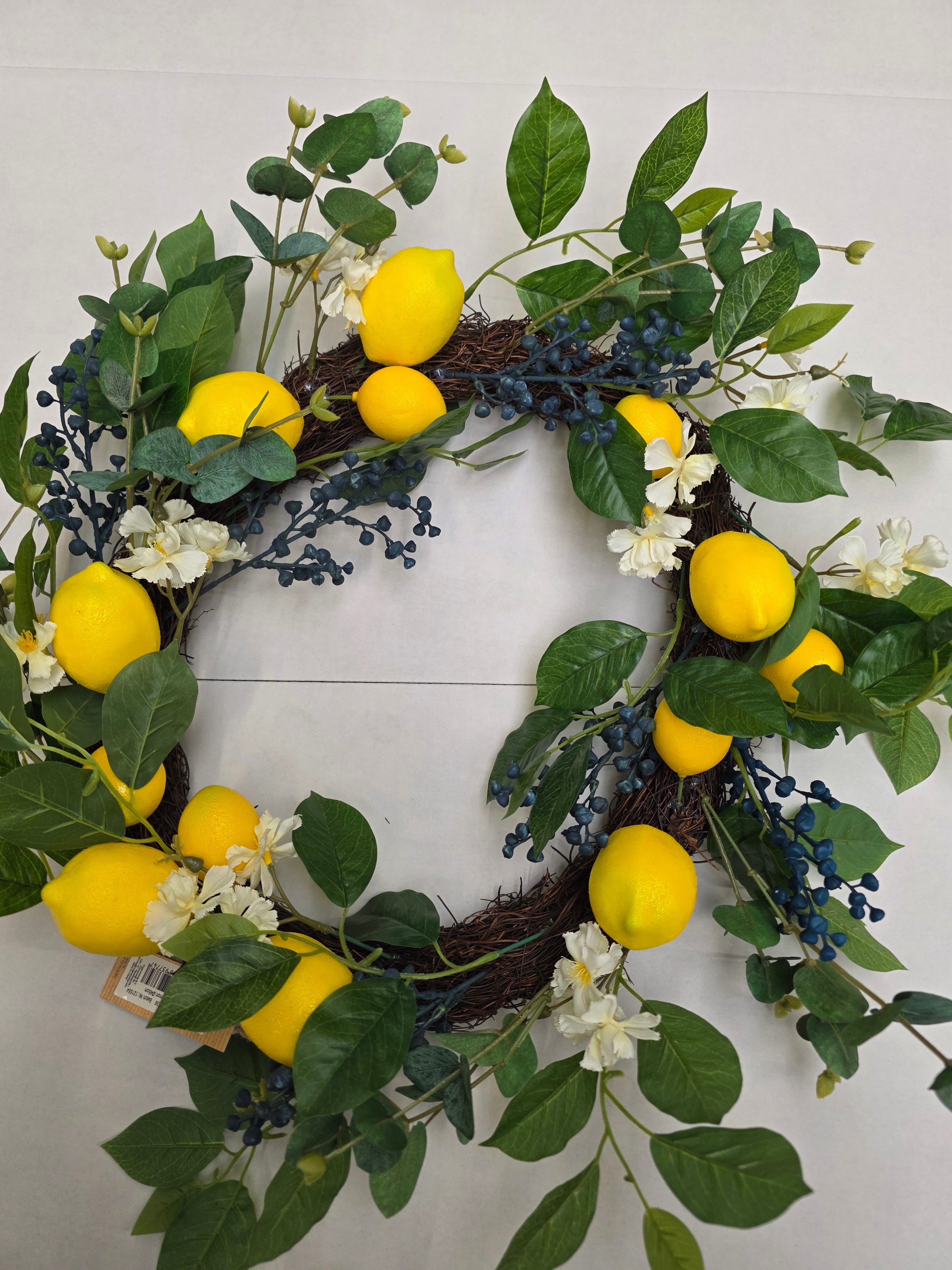 Artificial Wreath Lemons 45cm
