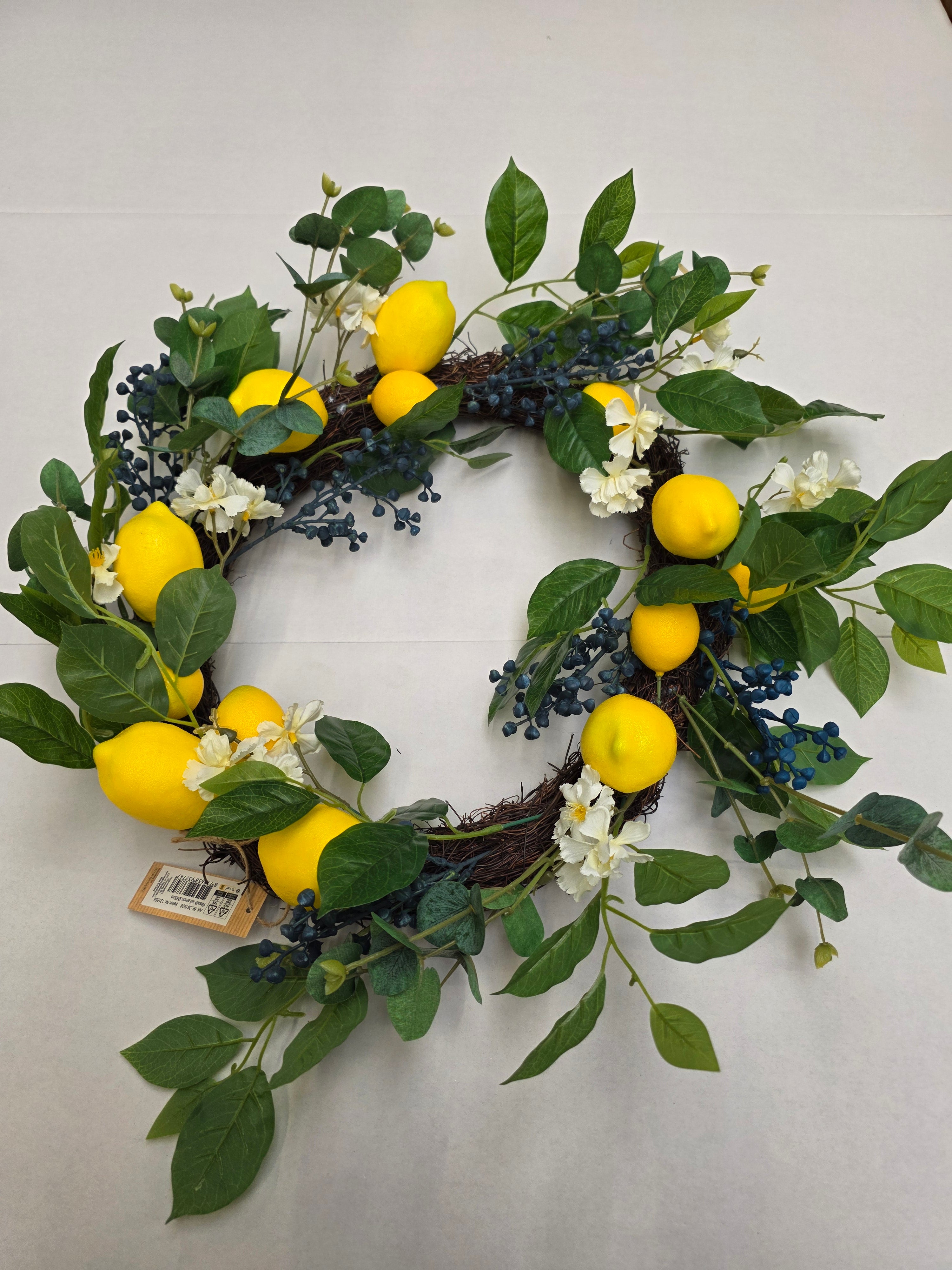 Artificial Wreath Lemons 45cm
