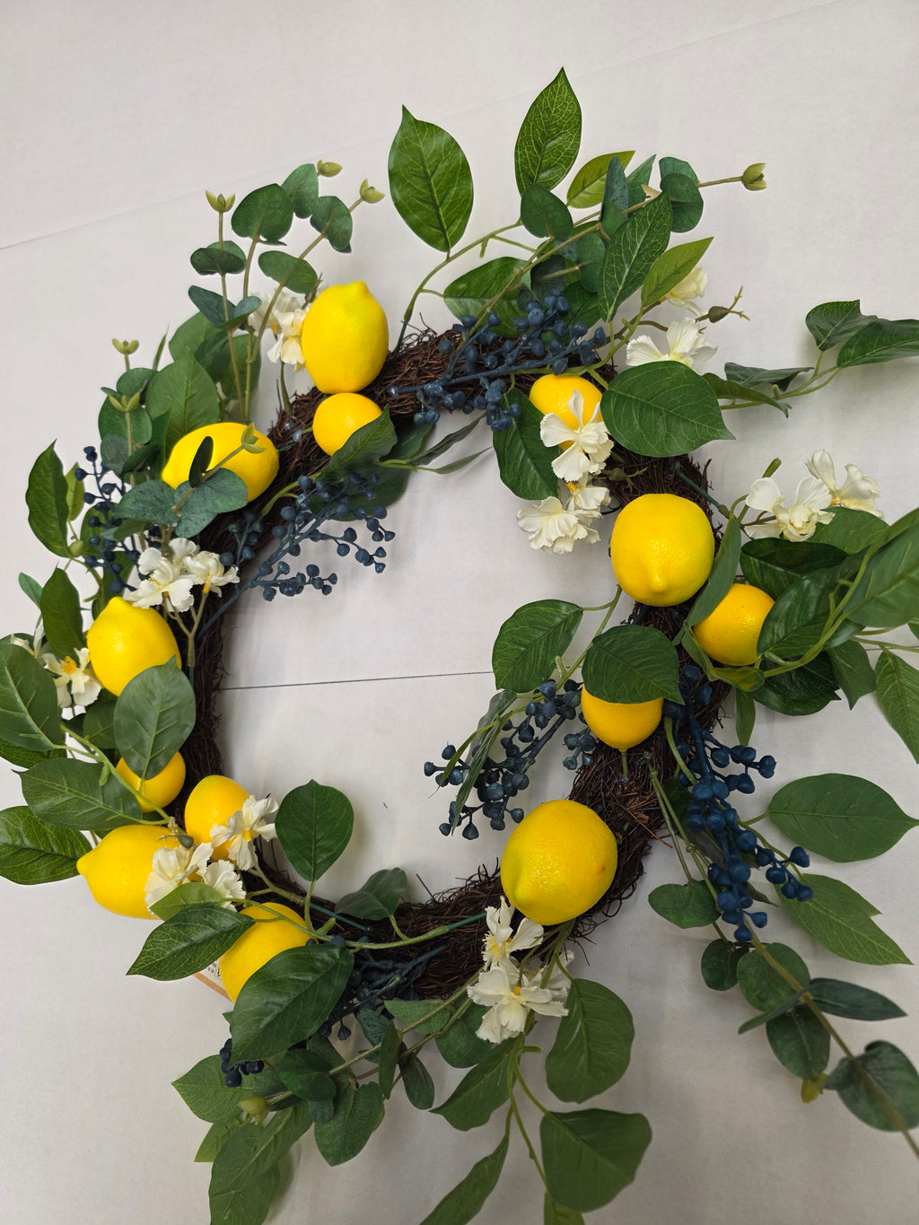 Artificial Wreath Lemons 45cm