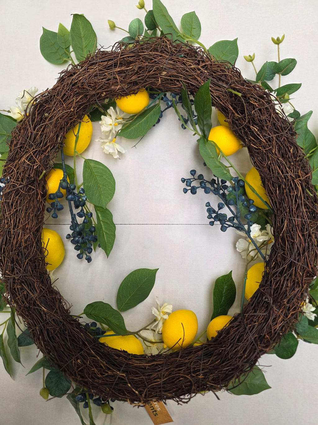 Artificial Wreath Lemons 45cm