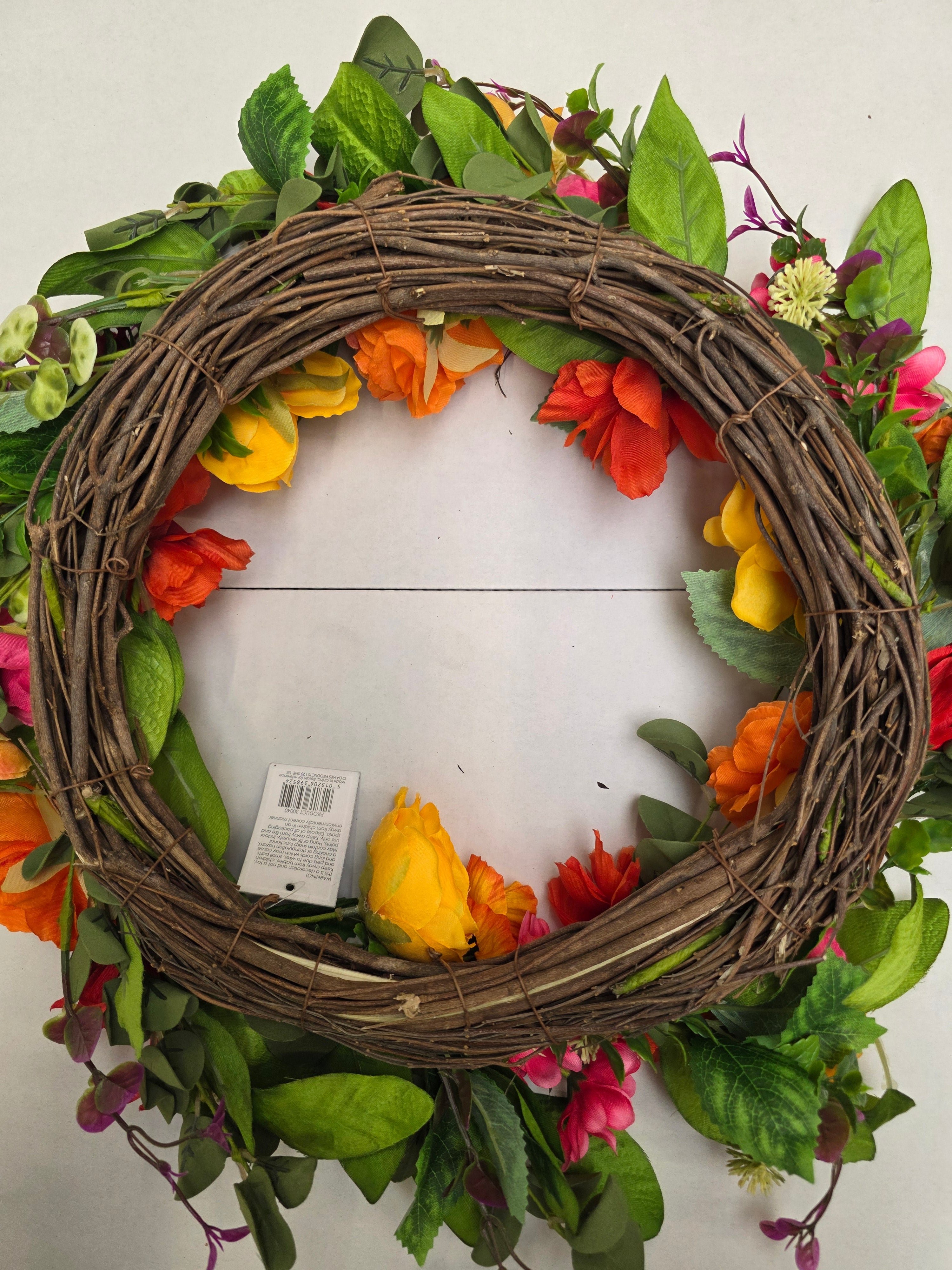 Wreath Vivid Flower 22 Inch
