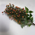 Artificial Berry Bush Stem 75cm Orange