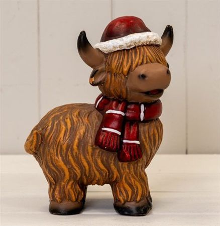 Terracotta Highland Cow 19cm