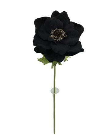 Artificial Anemone Black Velvet 42cm (PACK OF 4)